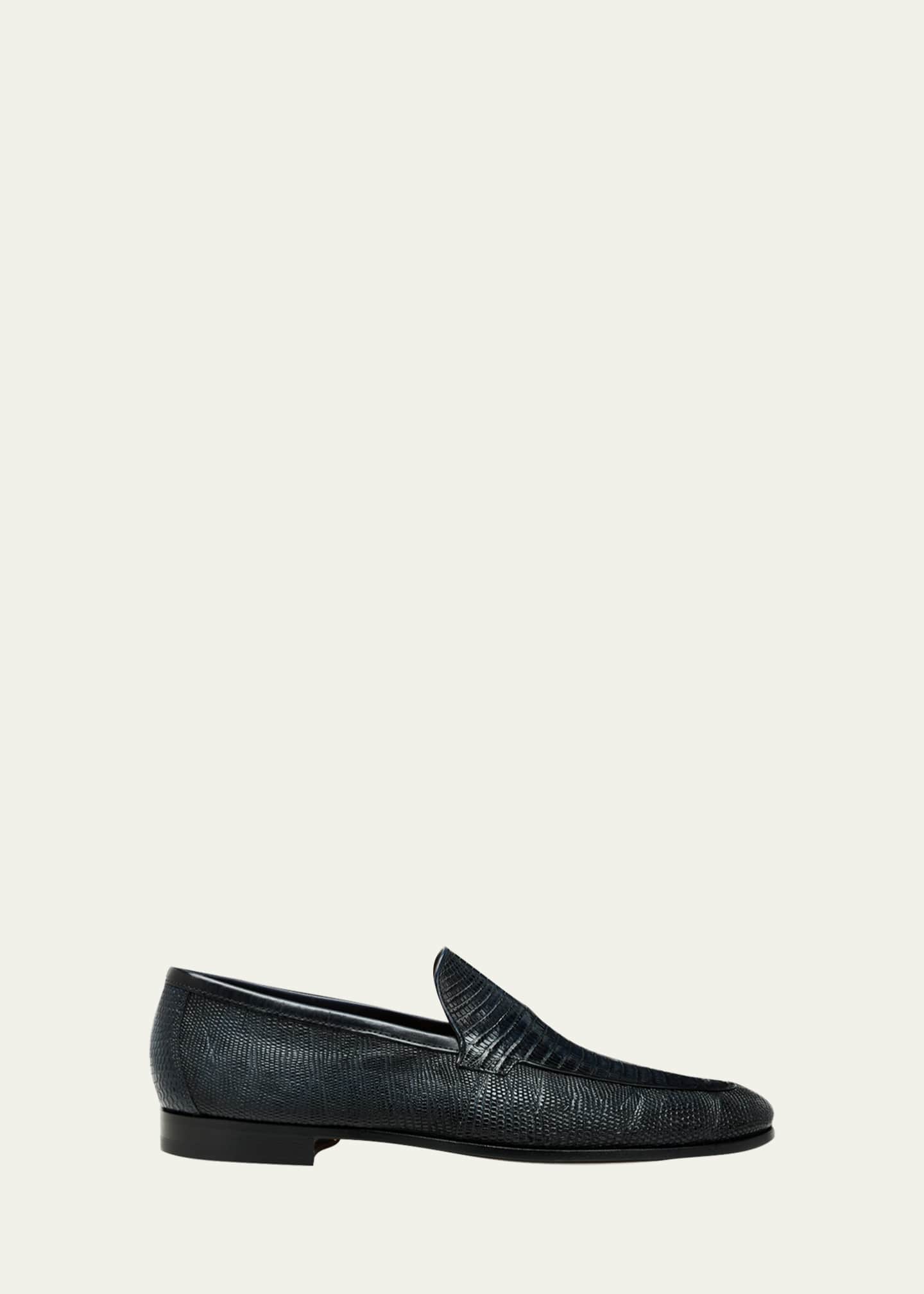 Mens lizard sales skin loafers