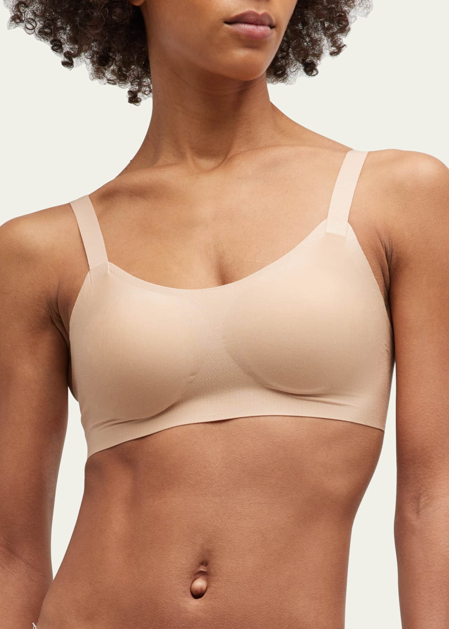 Commando Soft-Support Scoop-Neck Microfiber Bralette - Bergdorf