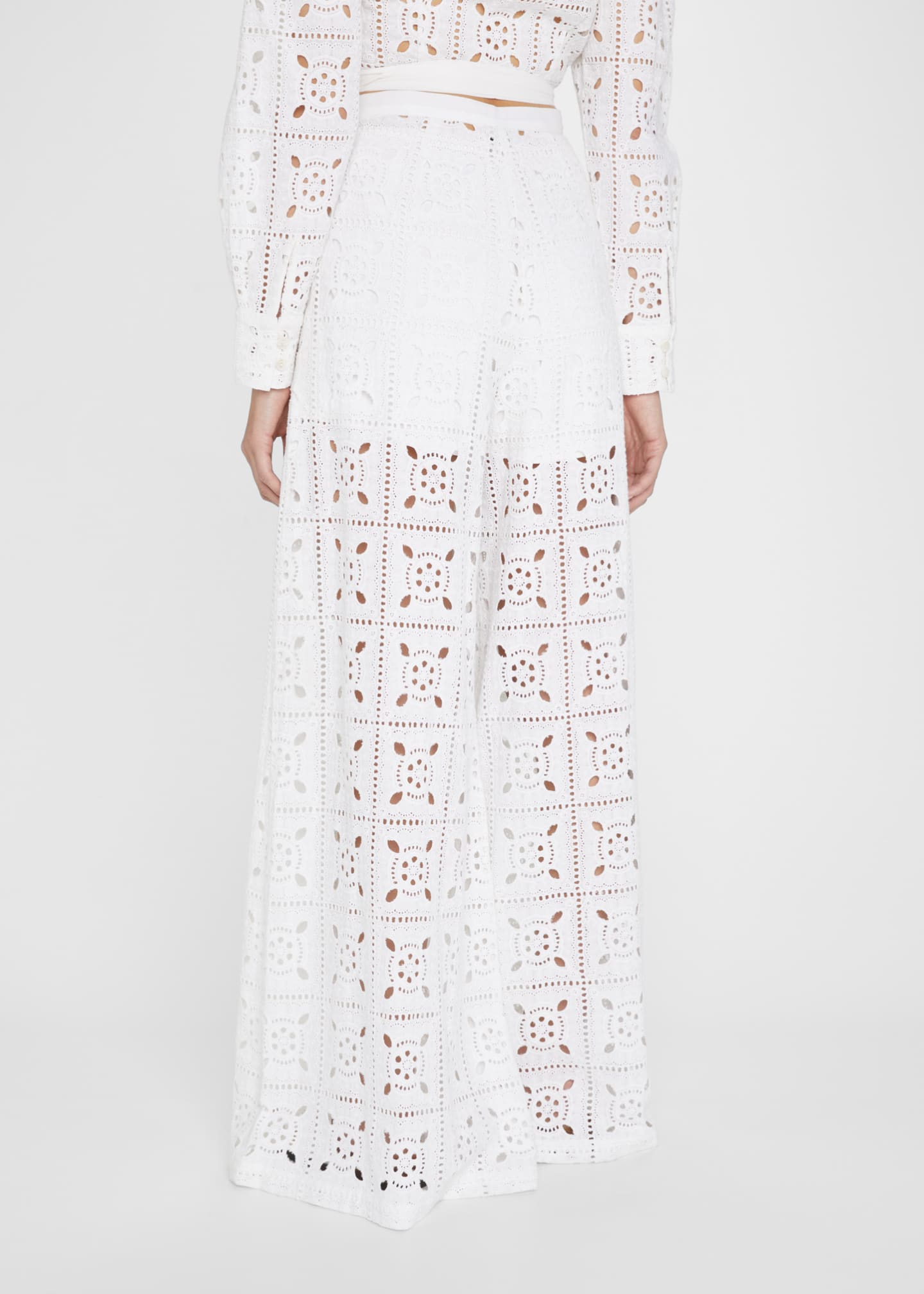 Miguelina Pamela WideLeg Eyelet Pants Bergdorf Goodman