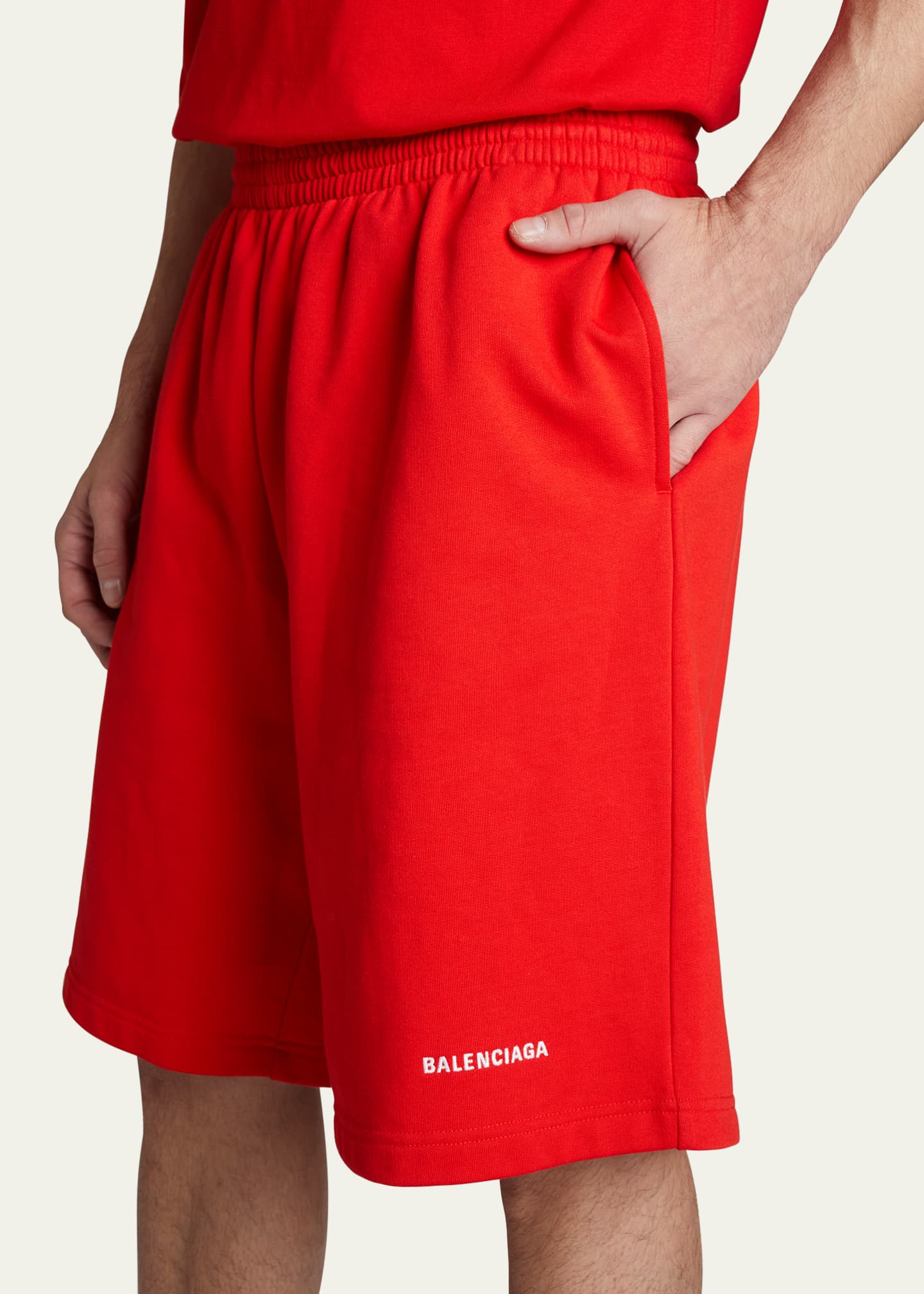 Balenciaga Men's Vintage Logo Sweat Shorts -