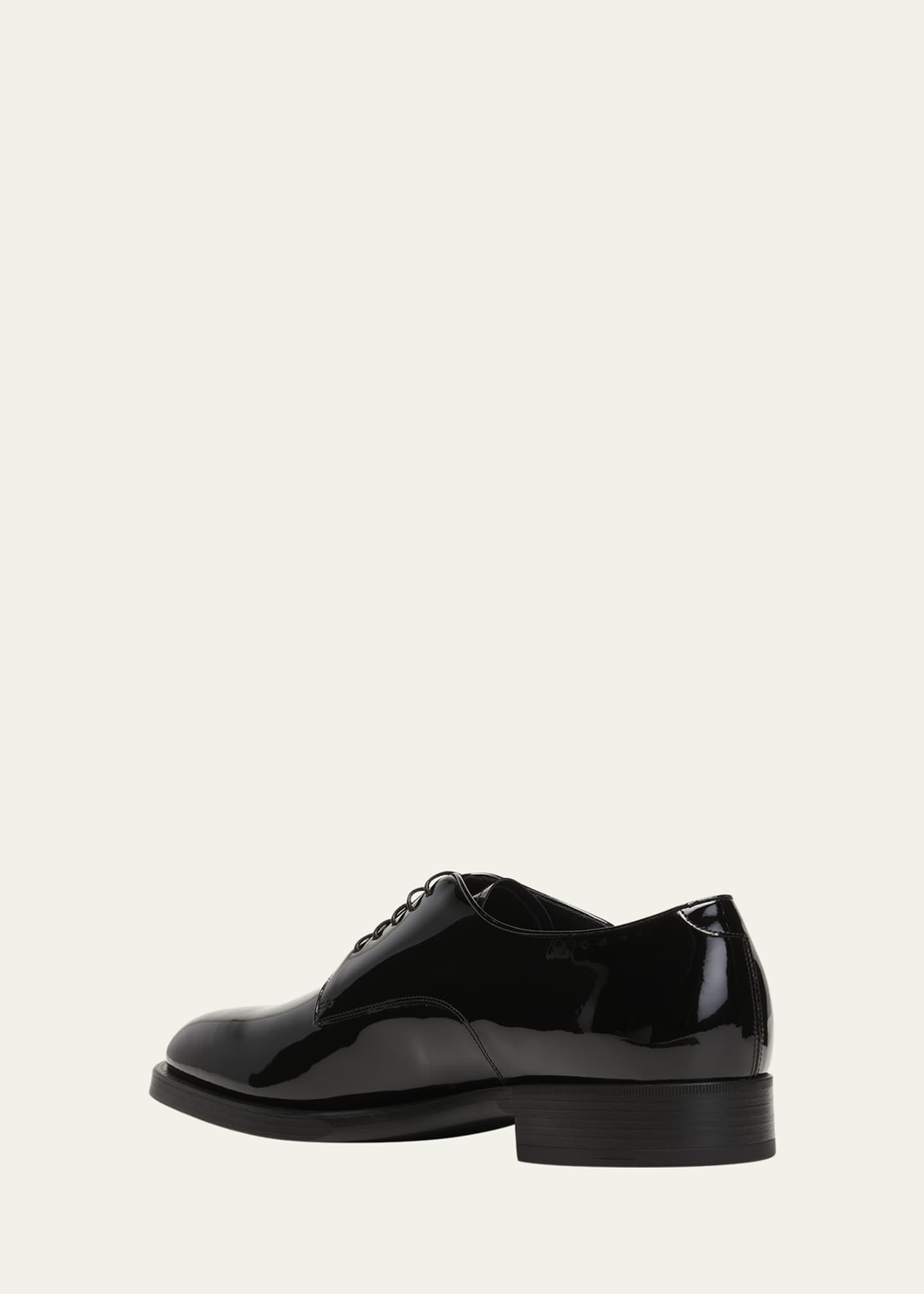 Giorgio Armani Men s Patent Leather Derby Shoes Black Men s 13D Formal Dress Shoes Derby Shoes