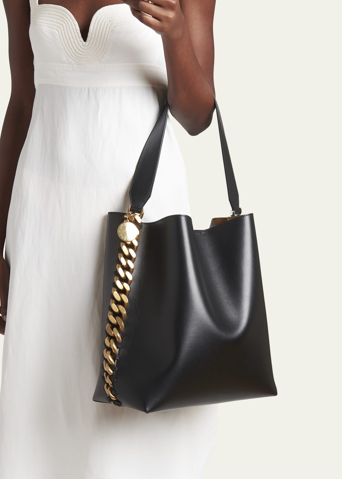 【送料&関税込】Stella McCartney Frayme Vegan Leather Should Stella McCartney - Frayme vegan leather shoulder bag Saddle