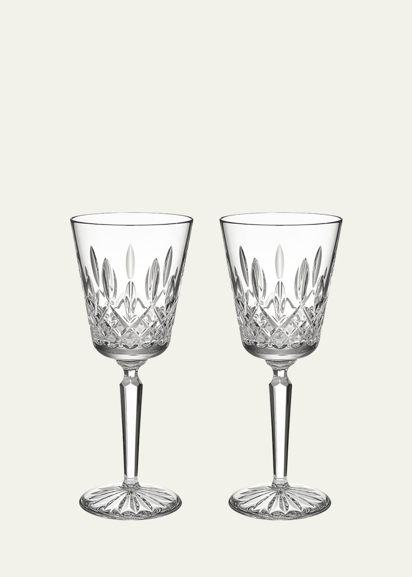 Waterford Crystal Lismore Tall Large Wine Glasses 15 oz., Set of 2