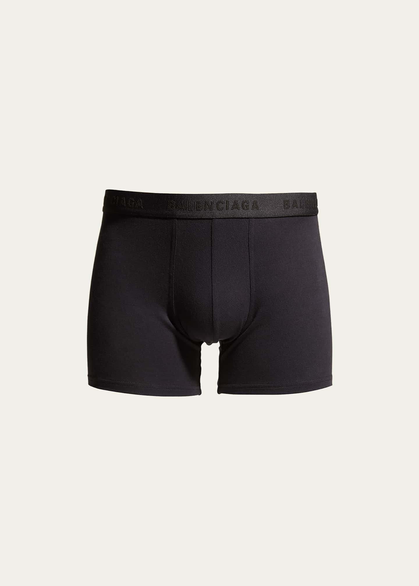 Balenciaga Men's 3-Pack Solid Ribbed Boxer Briefs - Bergdorf Goodman