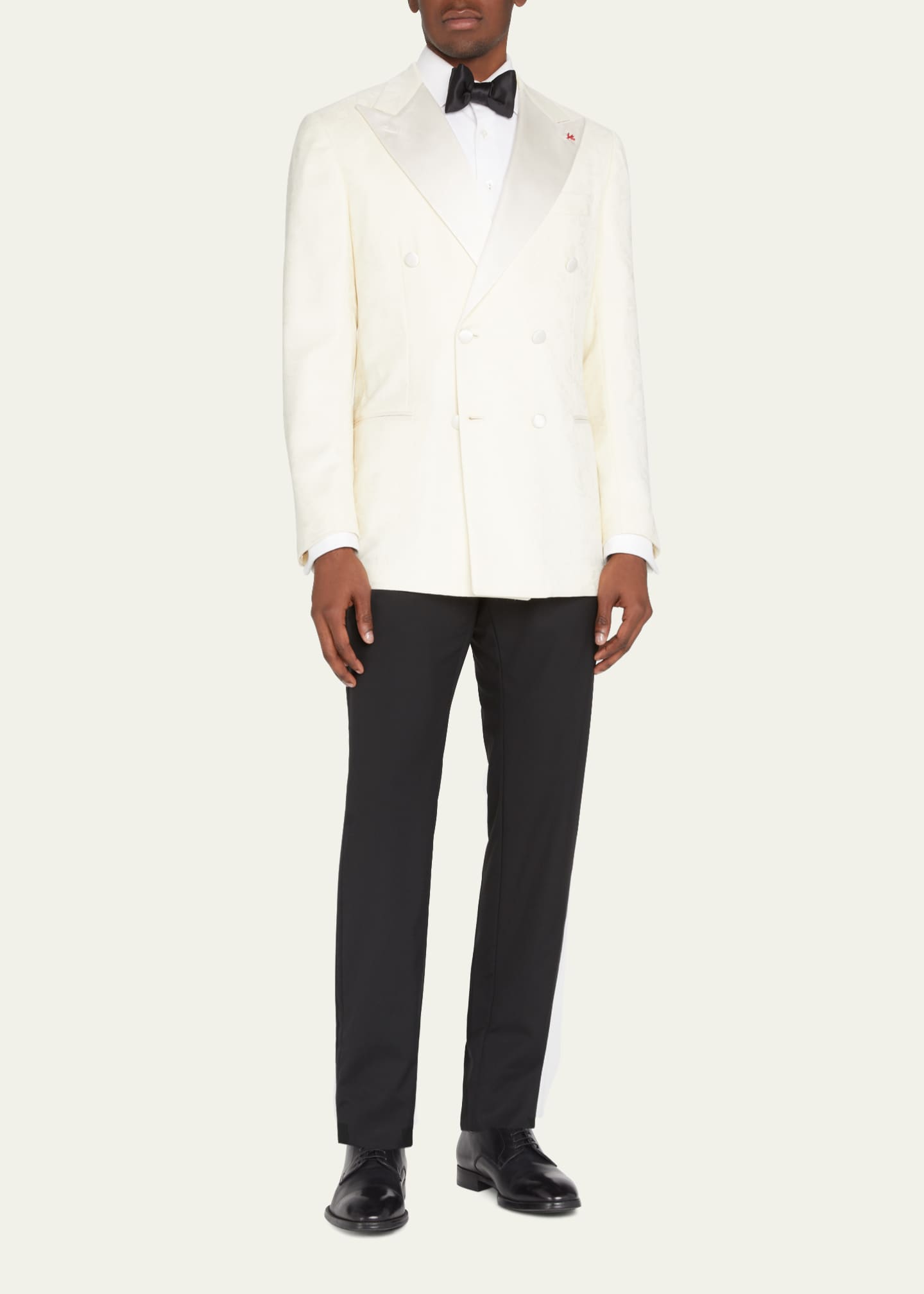 Isaia Men's Floral SilkCashmere DoubleBreasted Dinner Jacket Bergdorf Goodman