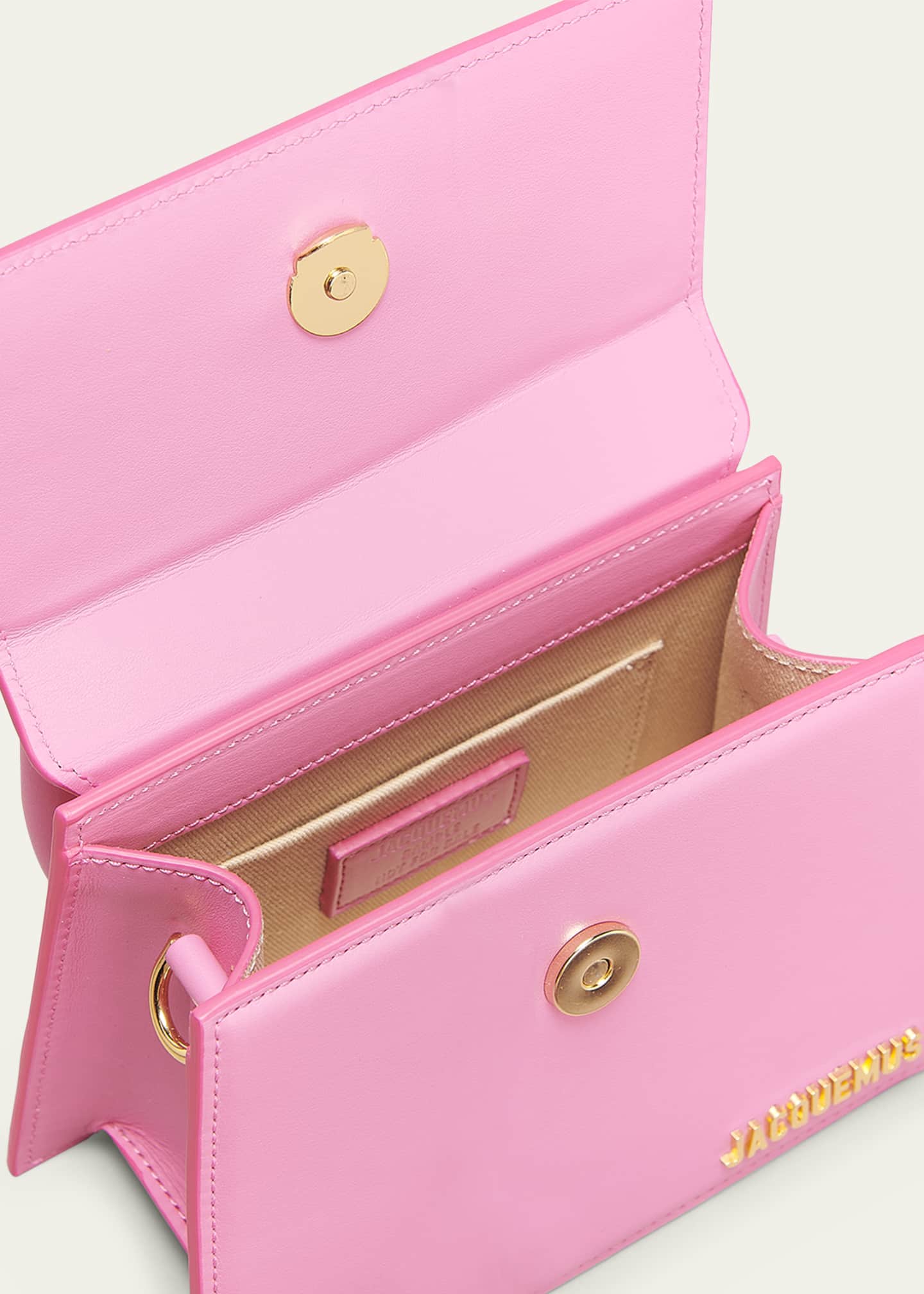 Jacquemus Neon Pink Le Chiquito Leather Top-Handle Bag
