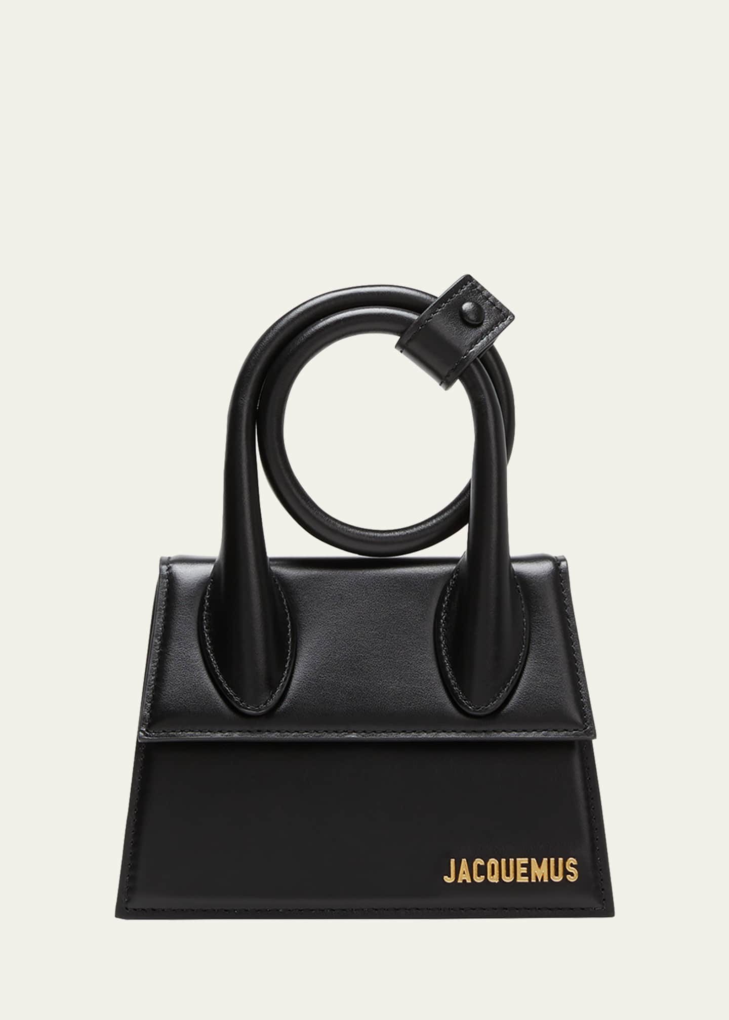 Black Chiquito Noeud mini leather bag, Jacquemus