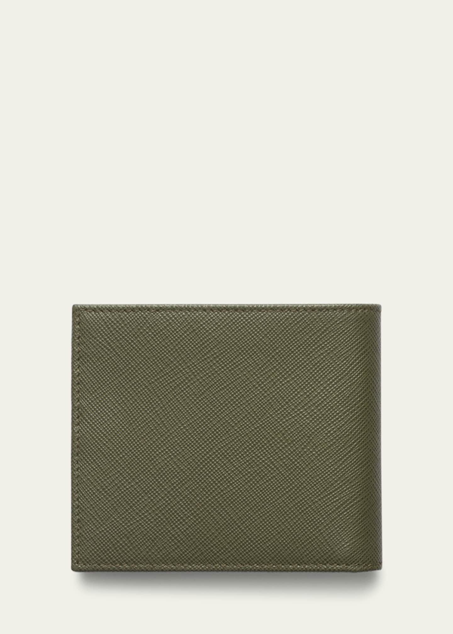 Prada Men's Saffiano Leather Triangle Logo Wallet Image 2 of 3