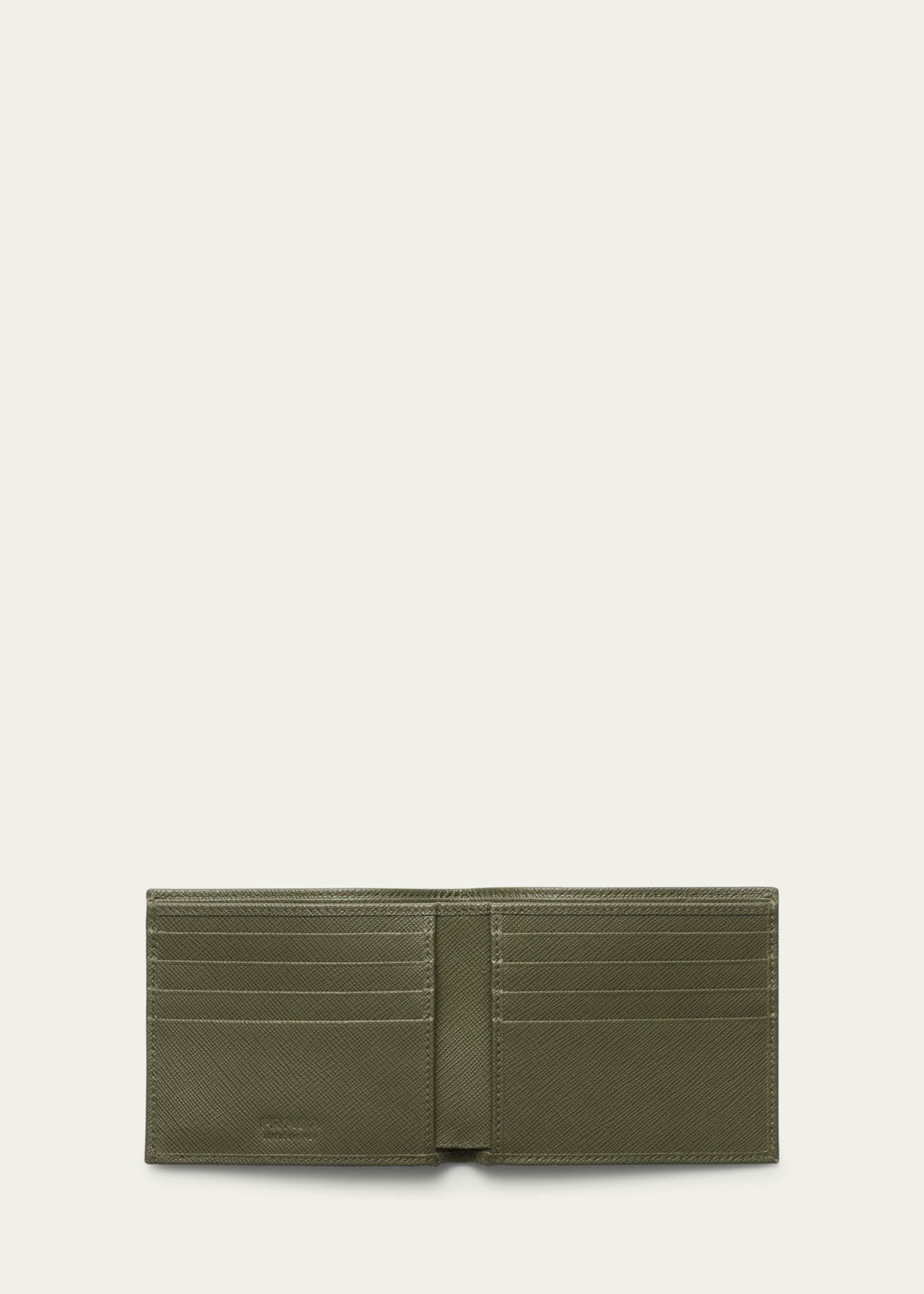 Prada Men's Saffiano Leather Triangle Logo Wallet Image 3 of 3