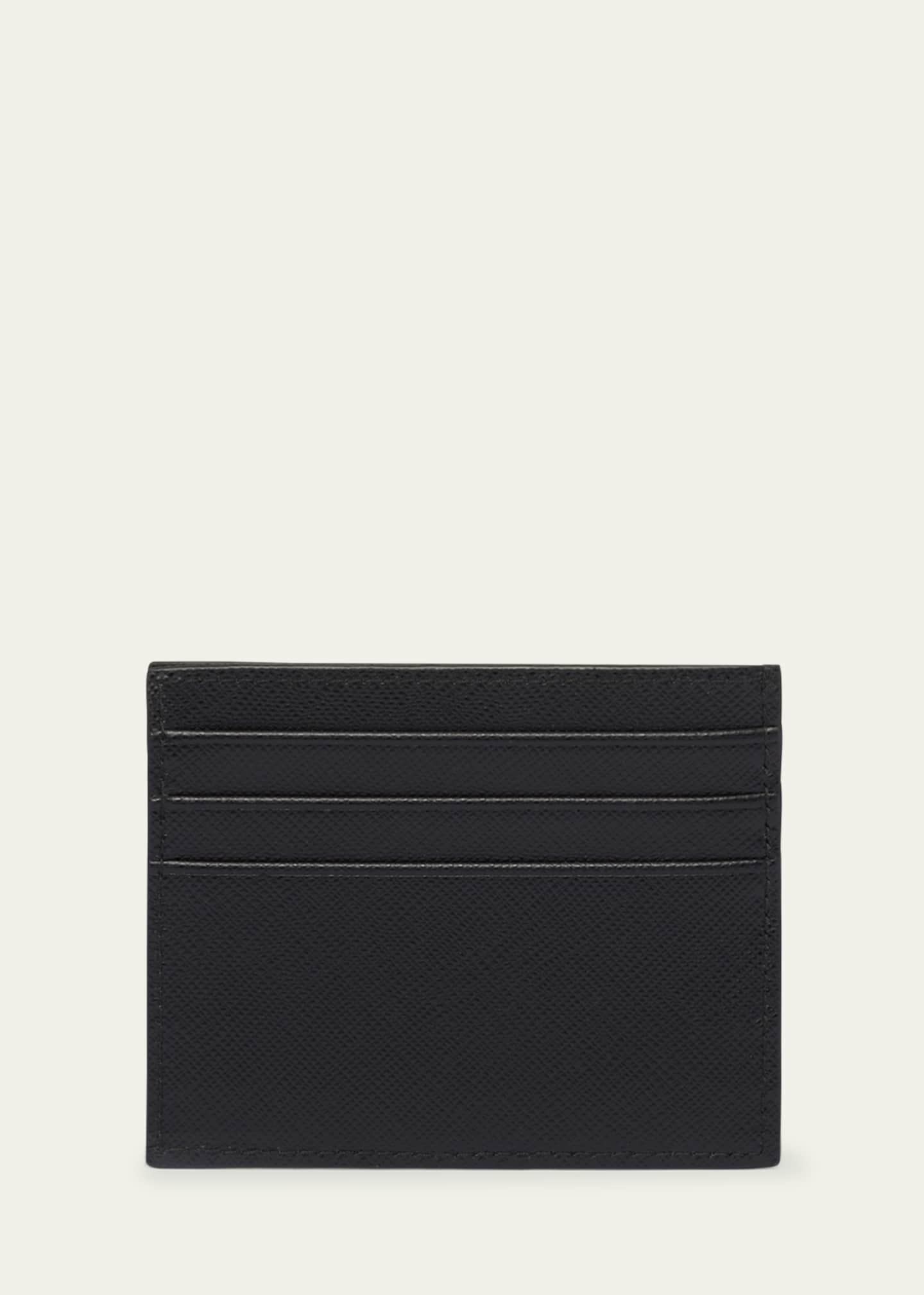 Prada Men's Saffiano Leather Logo Card Case Image 2 of 2