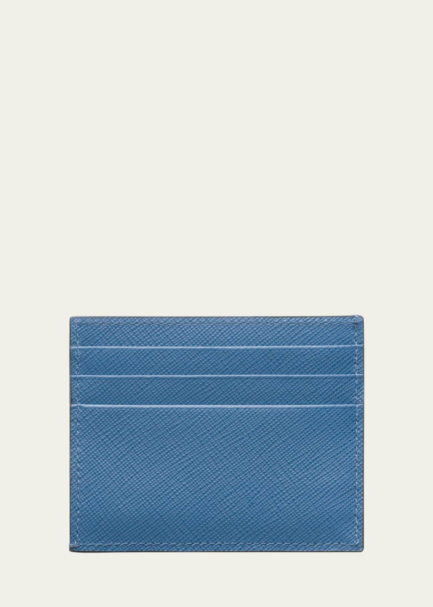 Prada Men's Saffiano Leather Logo Card Case Image 2 of 3