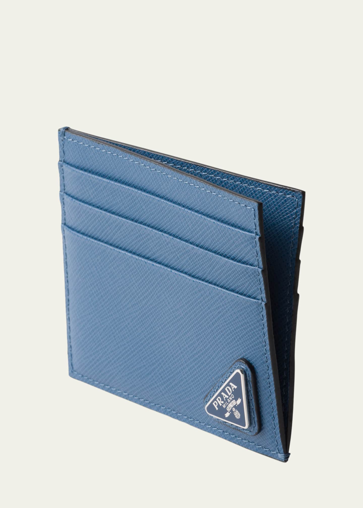 Prada Men's Saffiano Leather Logo Card Case Image 3 of 3