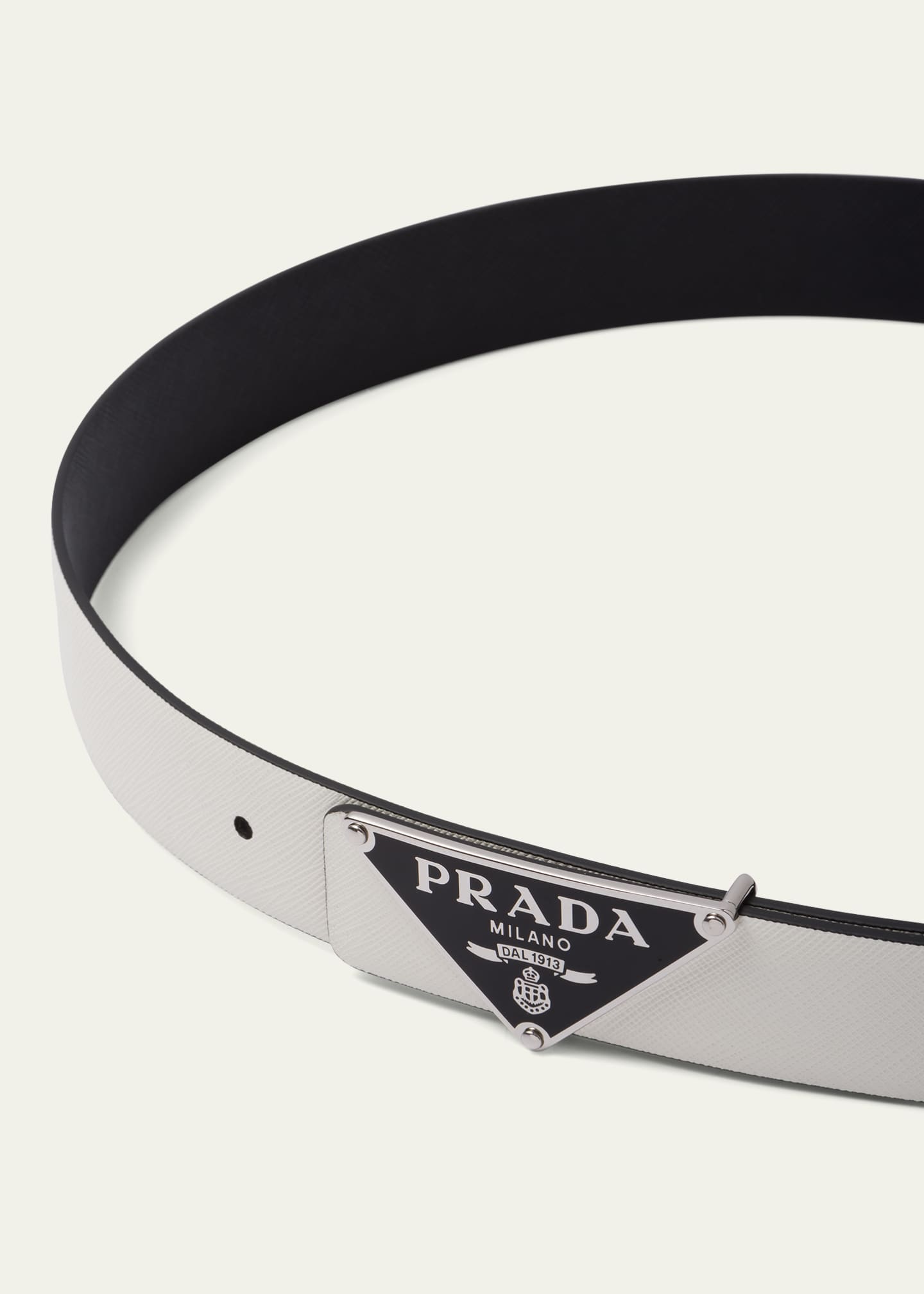 Prada white belt cheap