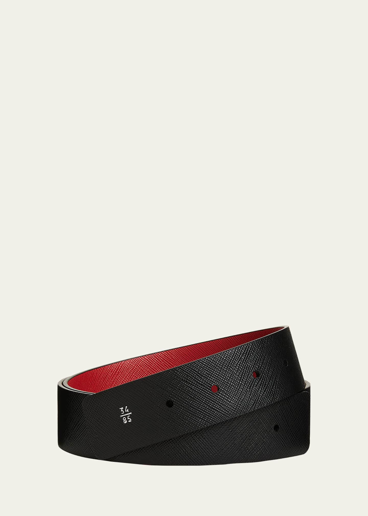 Prada Men's Reversible Saffiano Leather Belt Strap