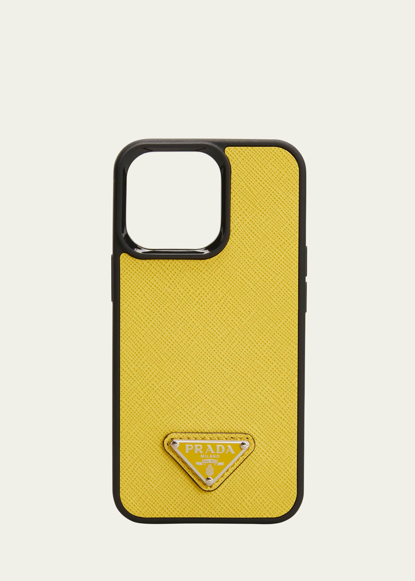 Prada Men s Saffiano Leather iPhone 13 Pro Phone Case