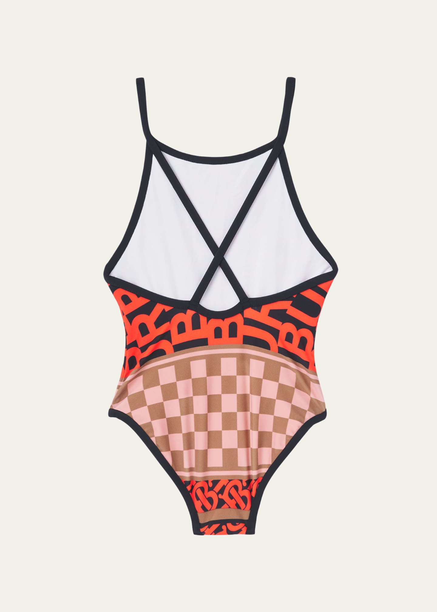 Burberry Girl's Sandie Logo OnePiece Swimsuit, Size 314 Bergdorf