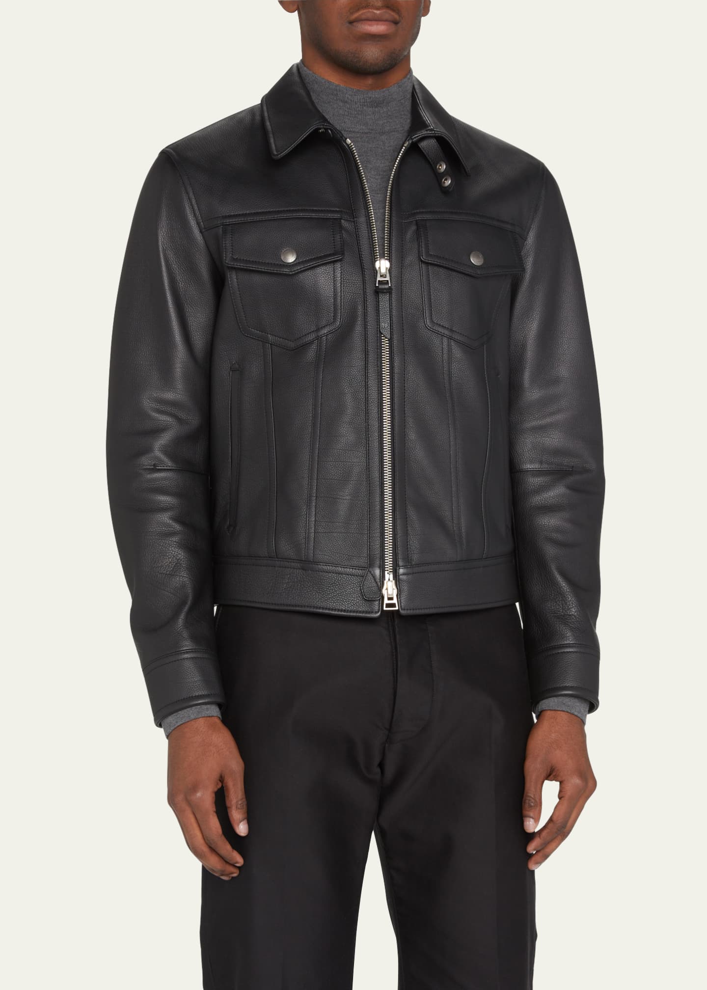 Mens western best sale leather coats
