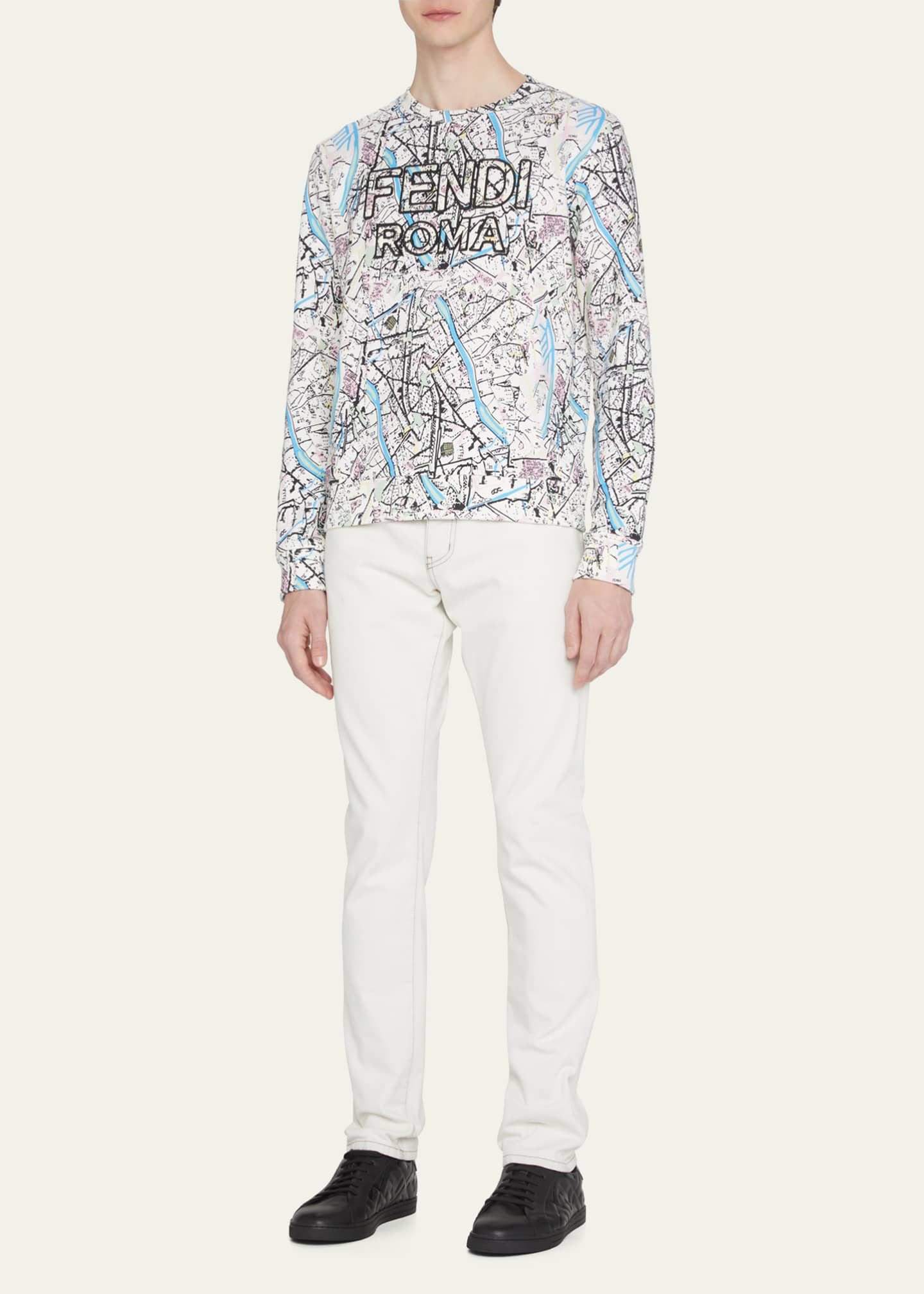 Fendi roma sweatshirt mens clearance
