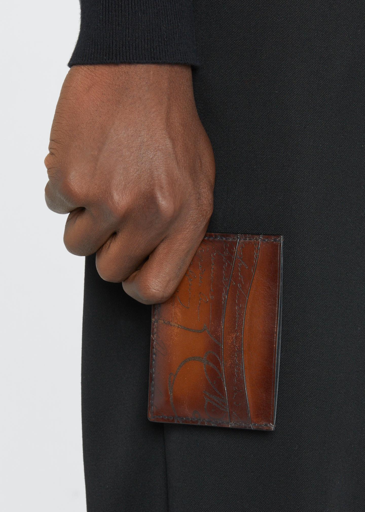 Berluti Men's Bambou Scritto Leather Card Case - Bergdorf Goodman