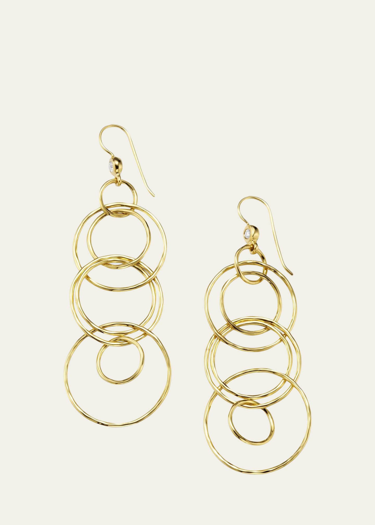Ippolita Jet Set Earrings in 18K Gold with Diamonds