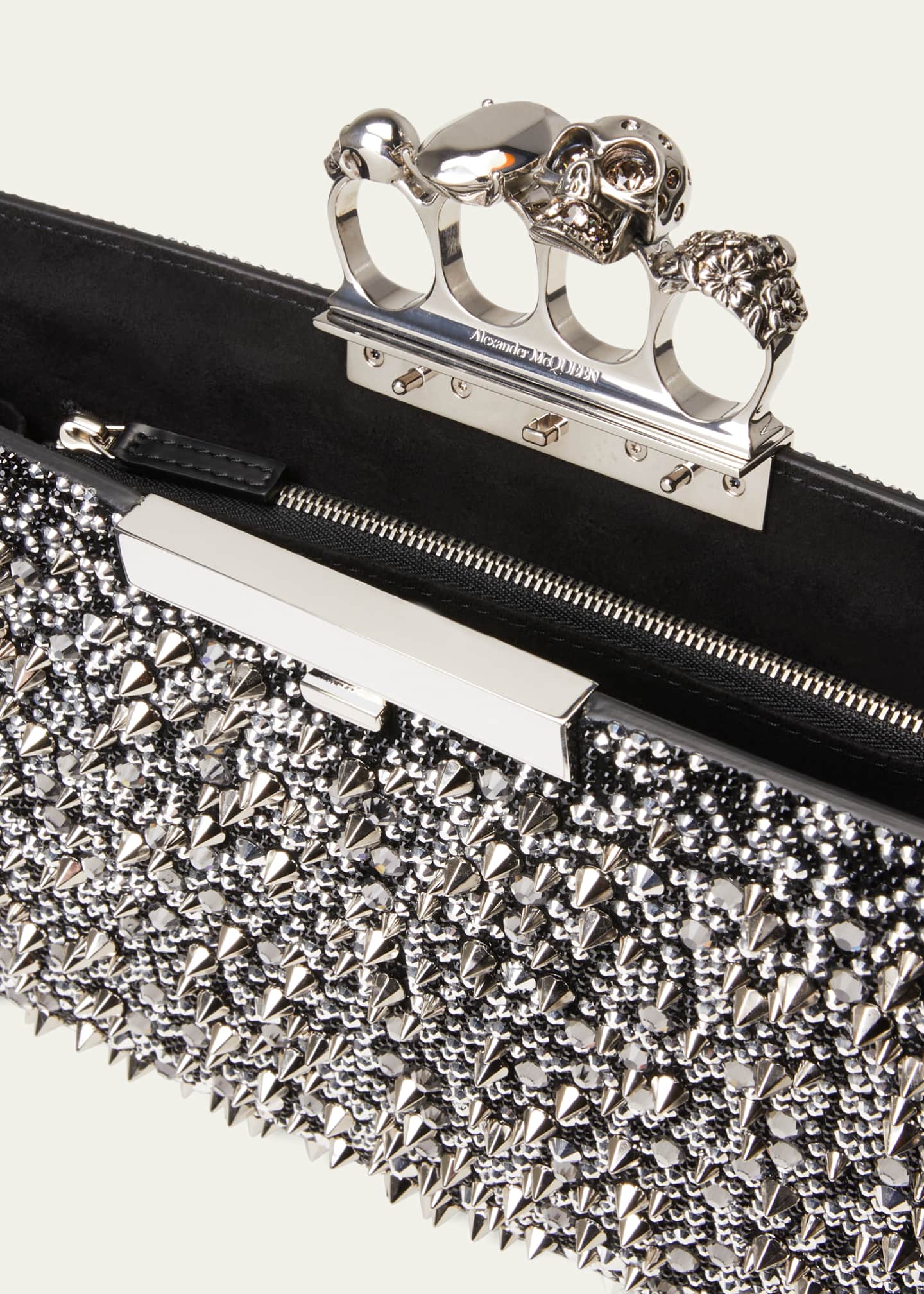 Alexander mcqueen 4 ring new arrivals clutch