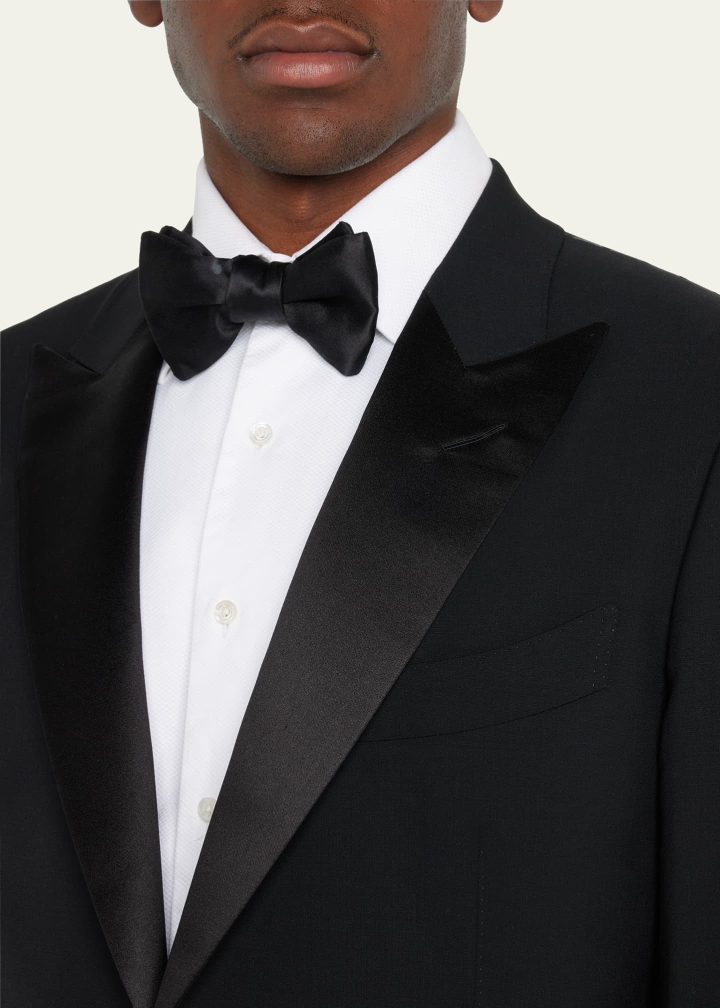 TOM FORD Men s Solid Wool Peak Tuxedo Bergdorf Goodman
