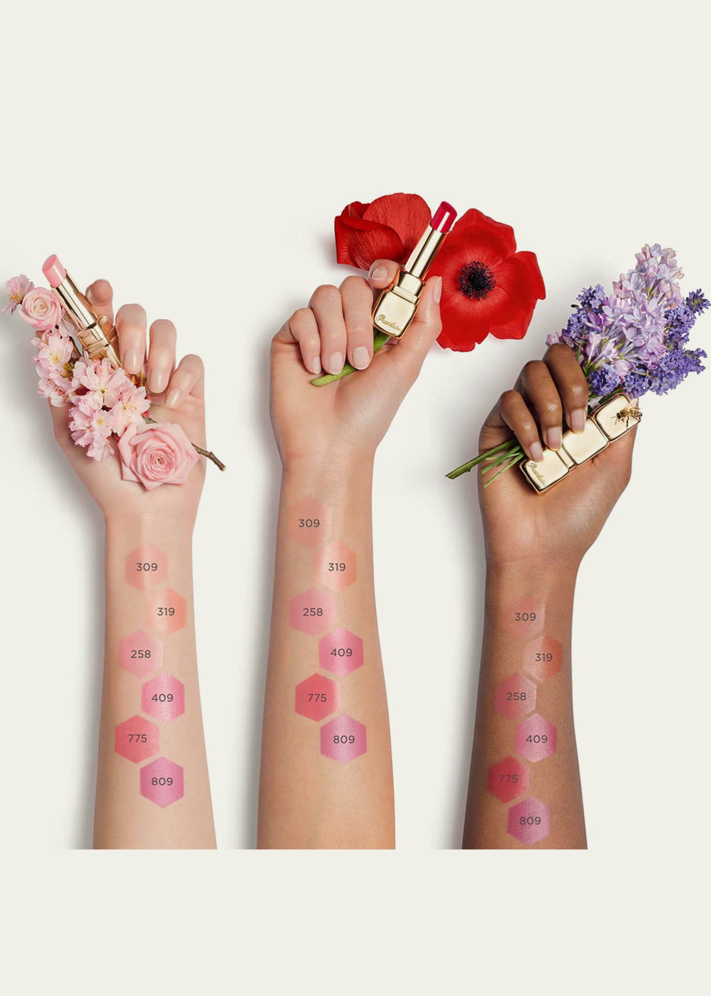 リップグロス Guerlain KissKiss Bee Glow Trio Guerlain KissKiss Bee Glow Lip Balm - Bergdorf Goodman
