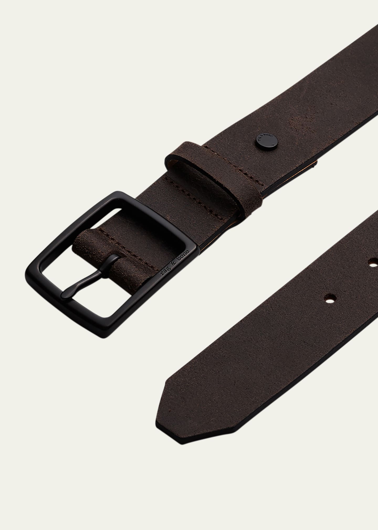 Rag & Bone Men's Rugged Leather Belt Image 3 of 3
