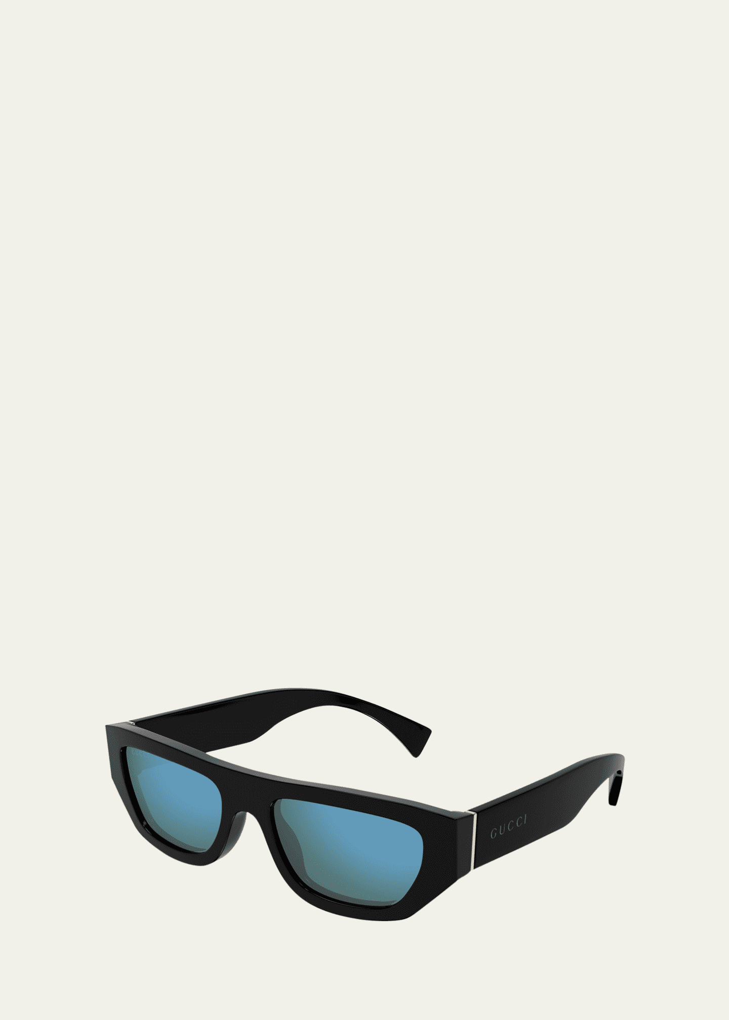 Rectangular Full-Rim Sunglasses