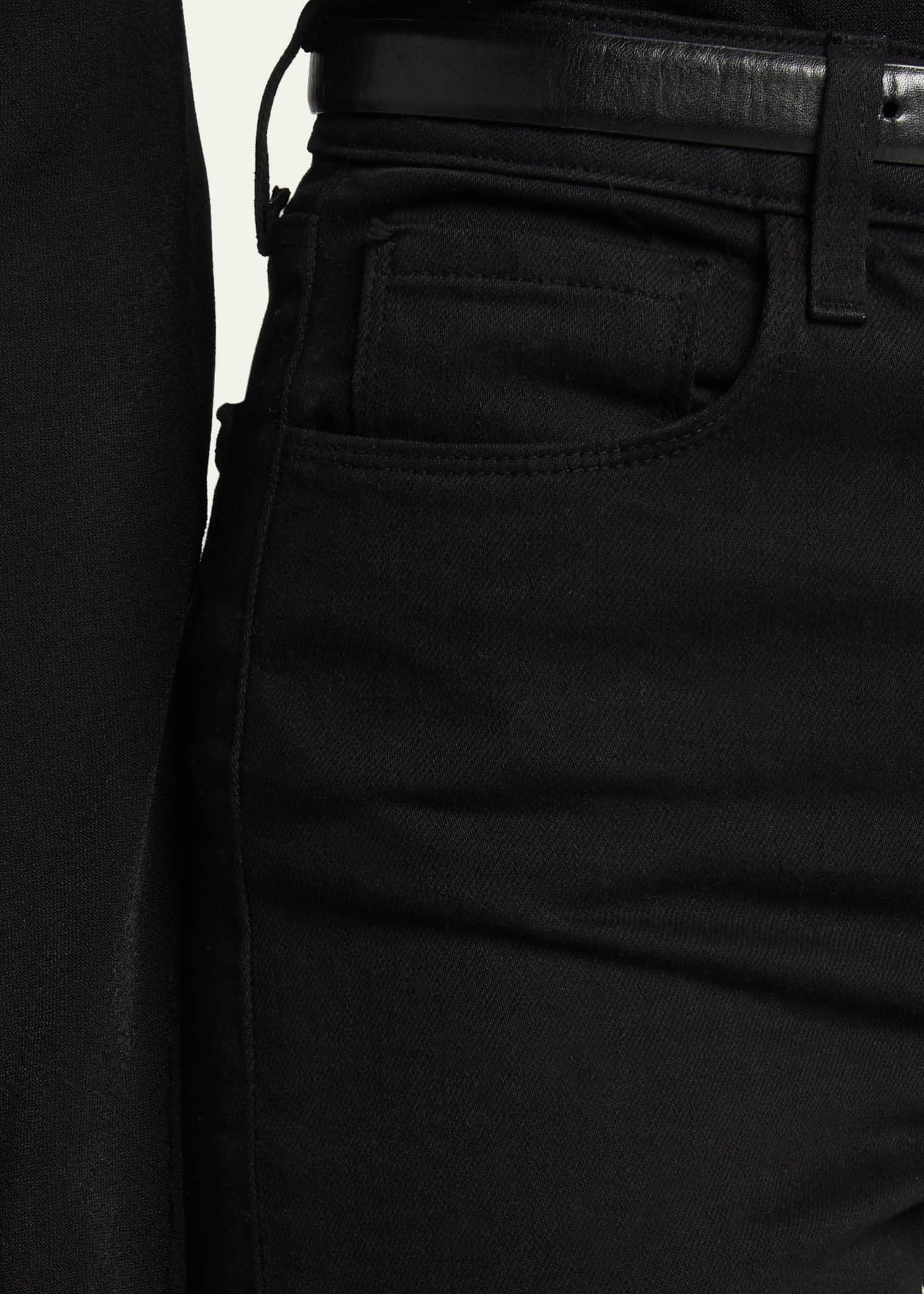 L'Agence Ruth High-Rise Straight Jeans w/ Raw Hem Image 5 of 5