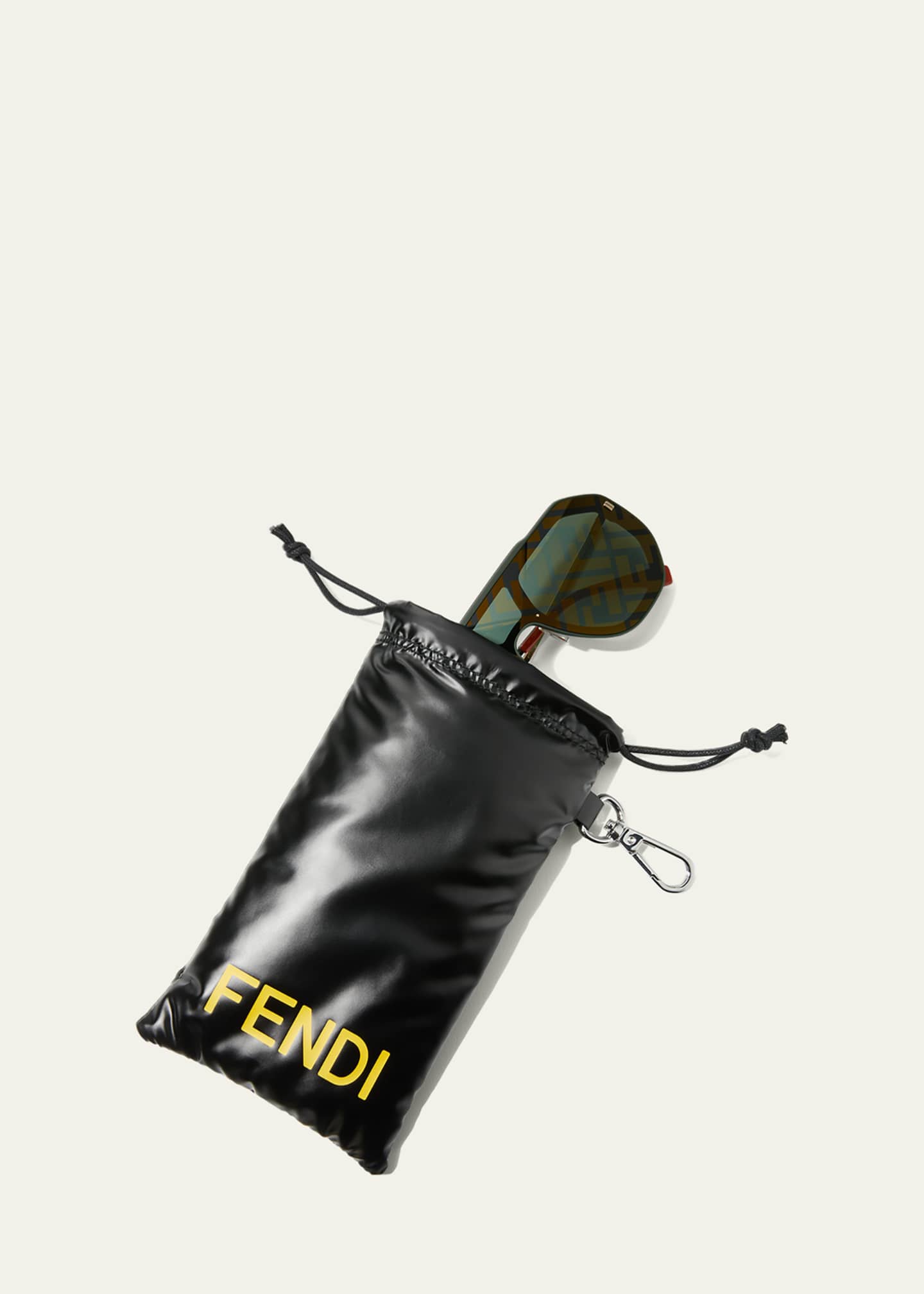 Fendi Men's Logo Pilot Mask Sunglasses