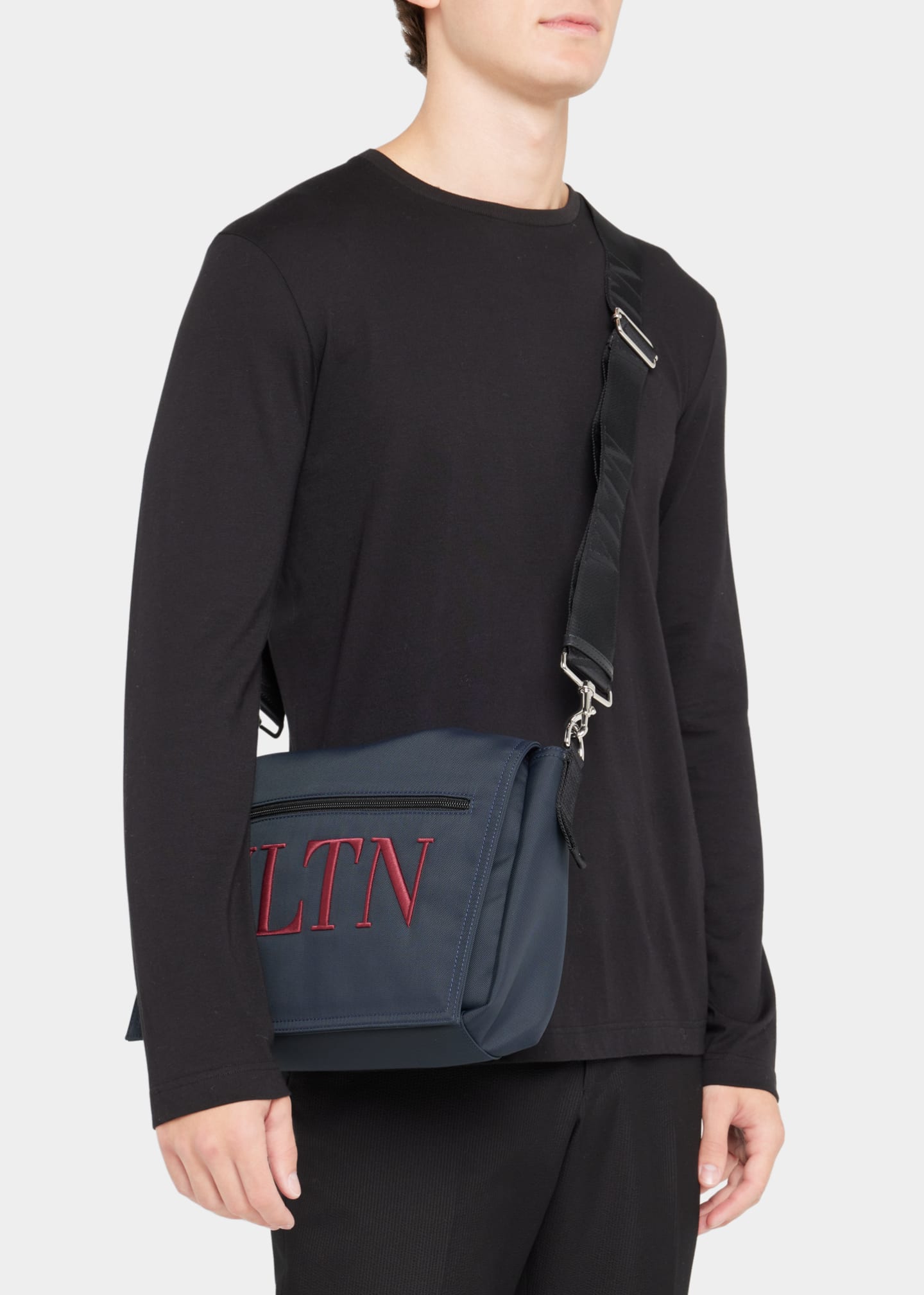 Valentino Garavani Men's Logo Messenger Bag Bergdorf Goodman