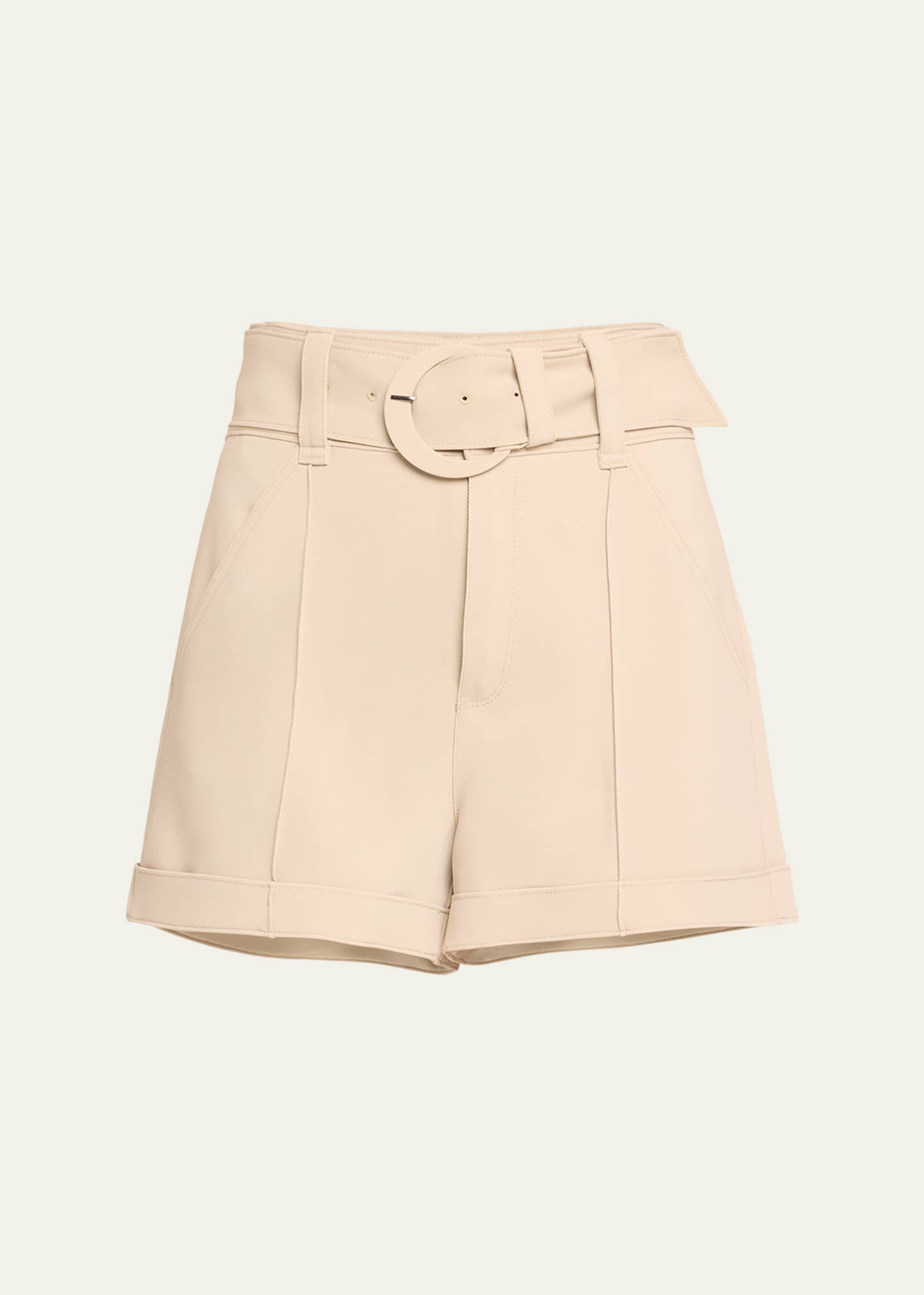 あみ【自宅試着のみ】Carette Belted Twill Short AMBIDEX Store 強撚TWILL SHORT パンツ(F クロ): FLAT-cic-HATENA