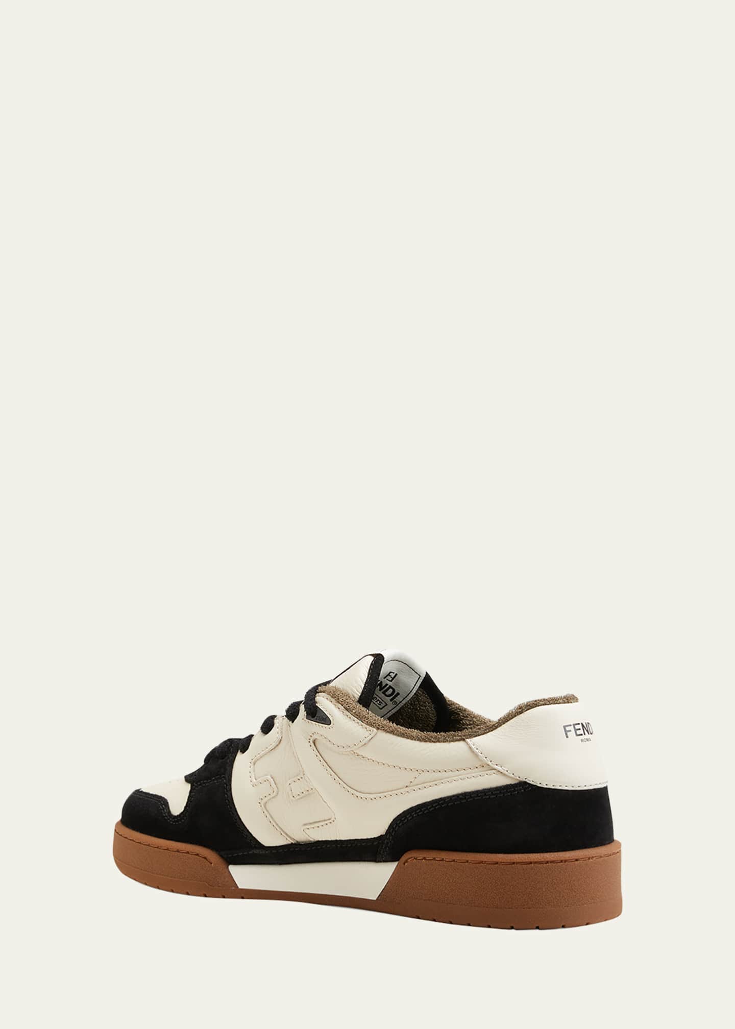 Fendi Men's Match Leather FF-Logo Low-Top Sneakers Image 4 of 5