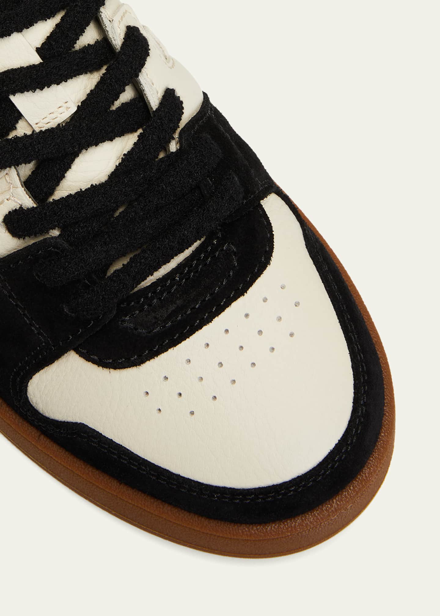 Fendi Men's Match Leather FF-Logo Low-Top Sneakers Image 5 of 5
