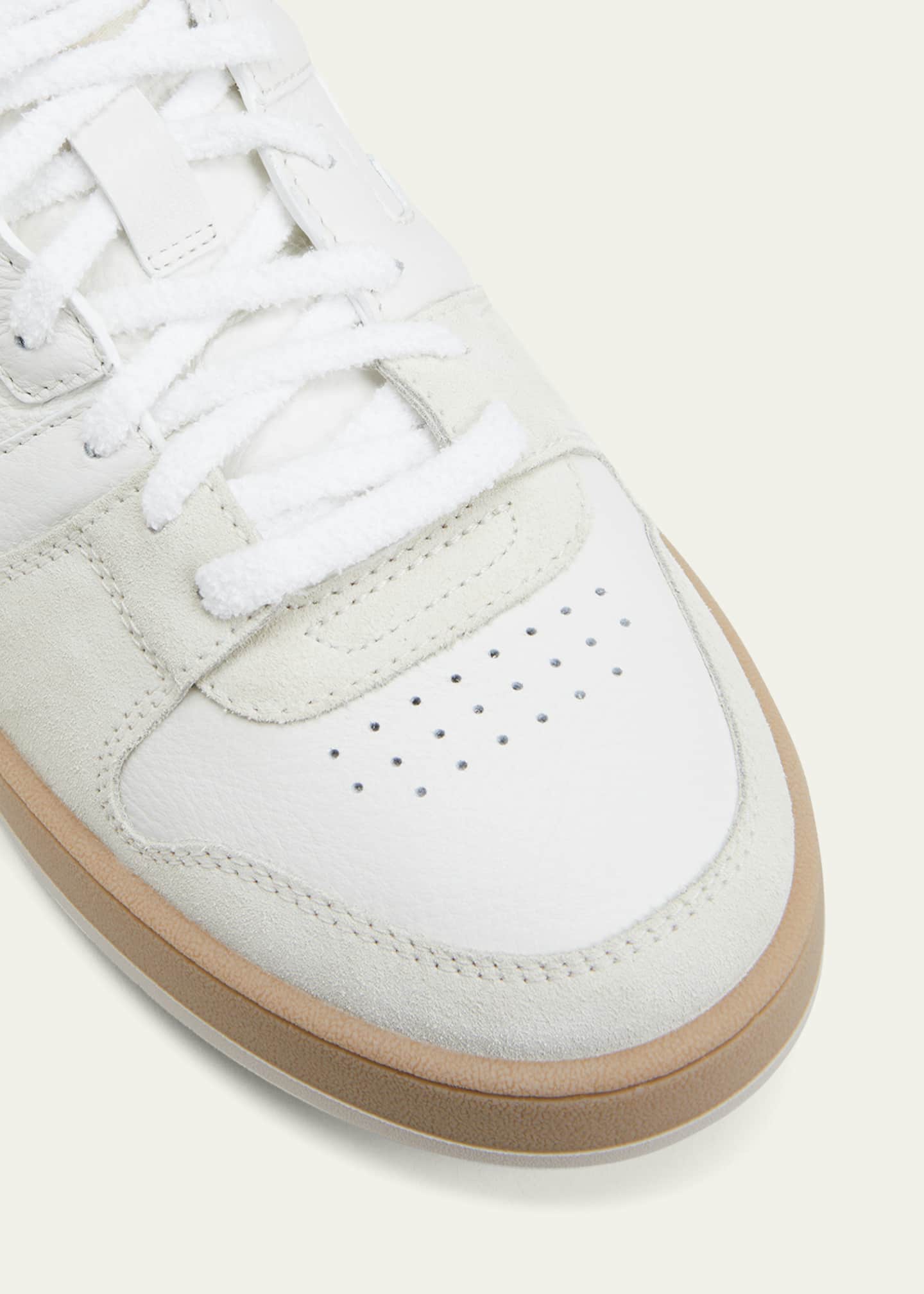 Fendi Men's Match Leather FF-Logo Low-Top Sneakers Image 5 of 5
