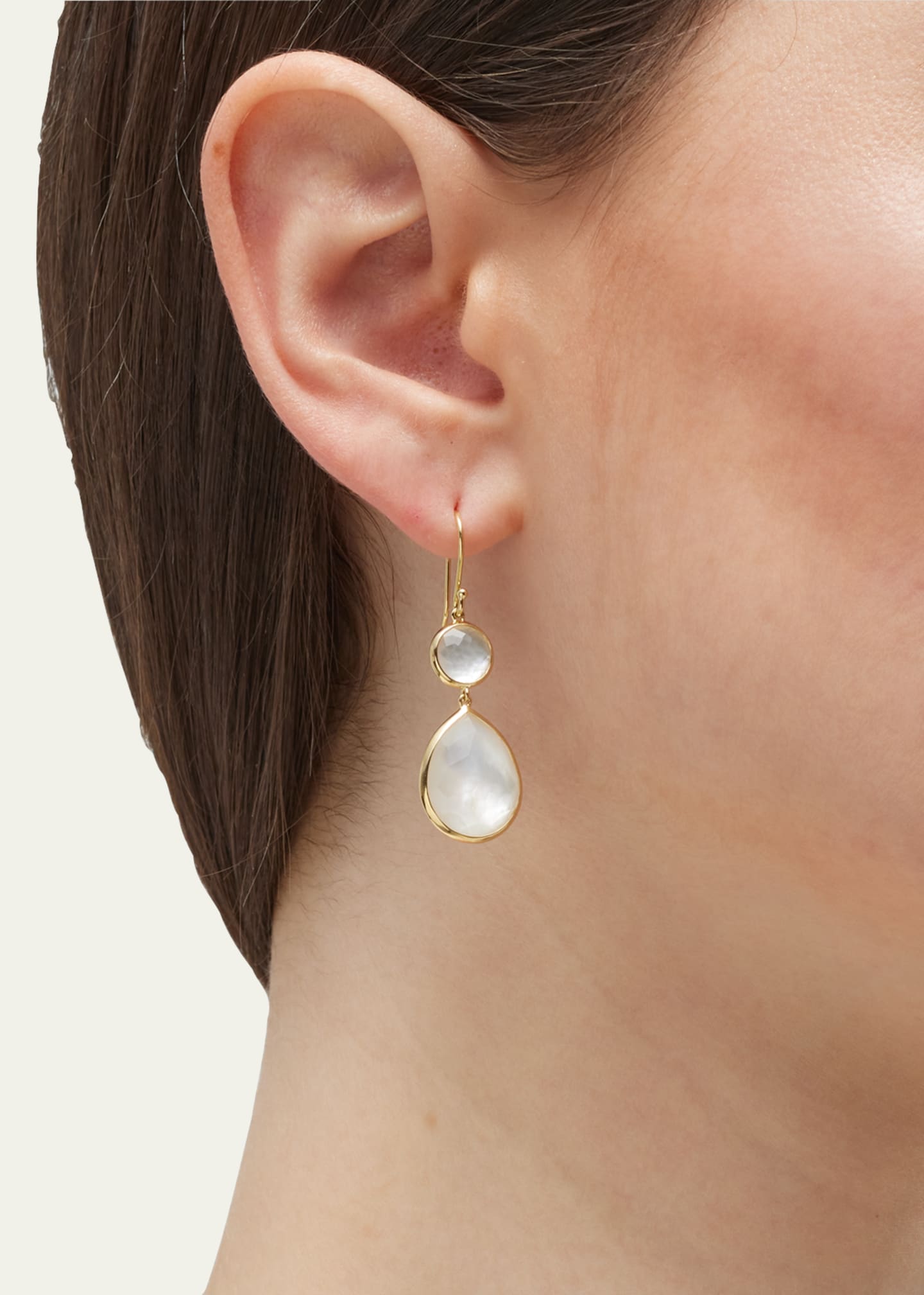 Ippolita Rock Candy Snowman Teardrop Earrings in 18K Gold Image 2 of 5