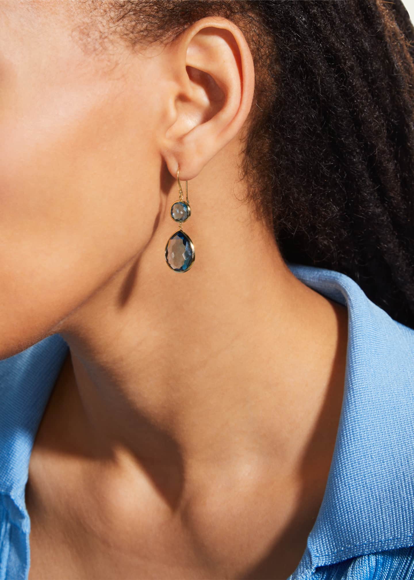 Ippolita Rock Candy Snowman Teardrop Earrings in 18K Gold Image 2 of 3