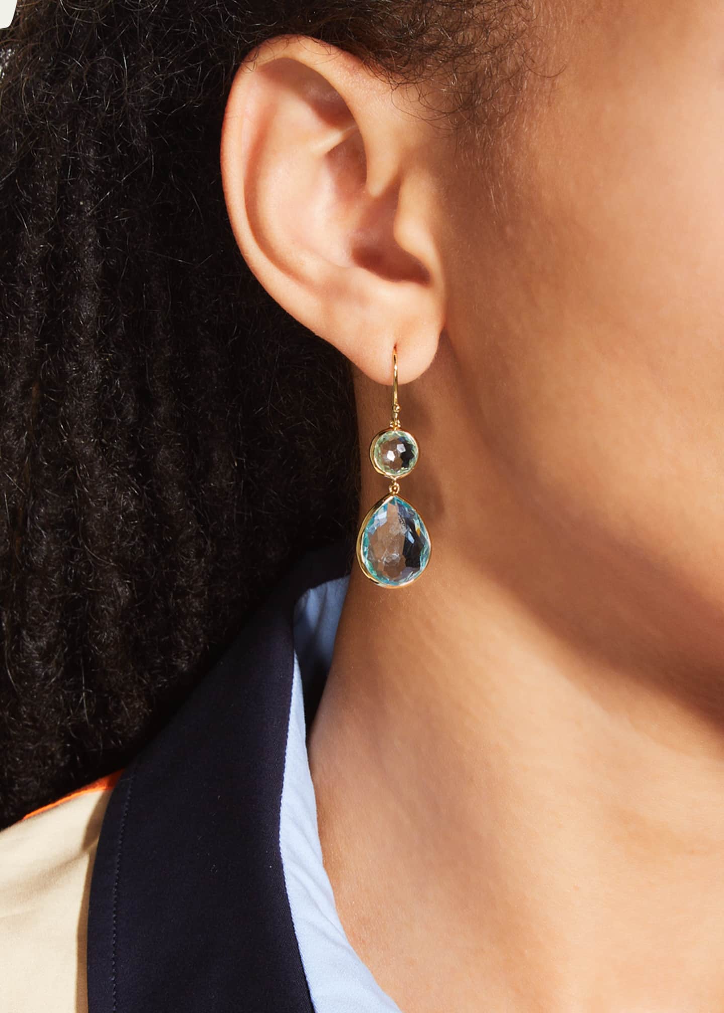Ippolita Rock Candy Snowman Teardrop Earrings in 18K Gold Image 2 of 3