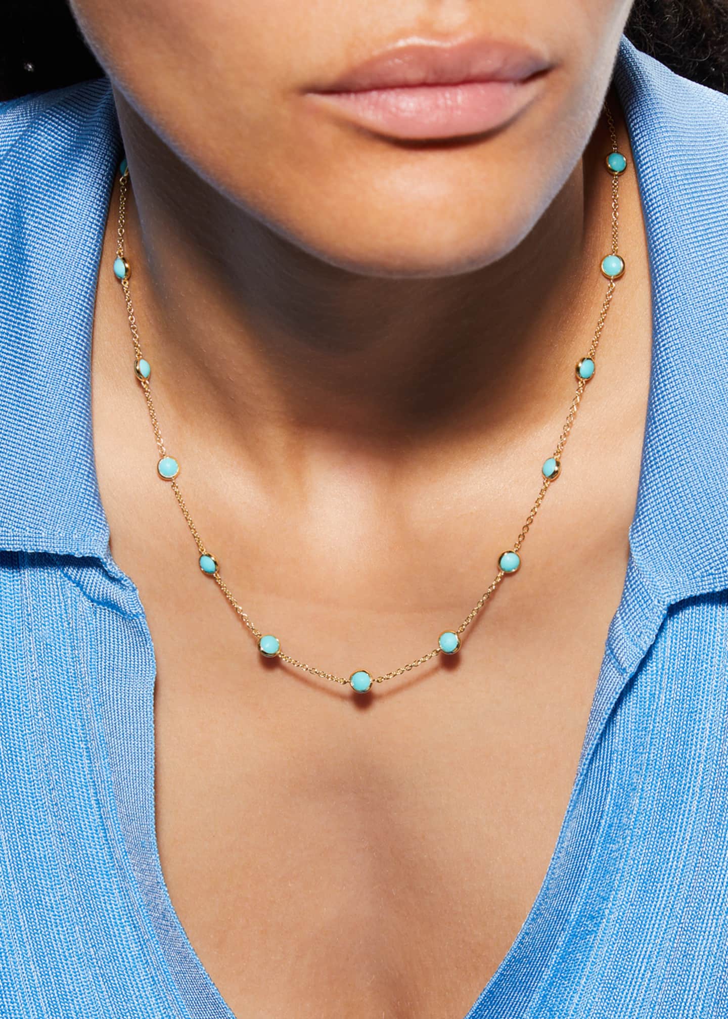 Ippolita 13-Stone Station Necklace in 18K Gold Image 2 of 4