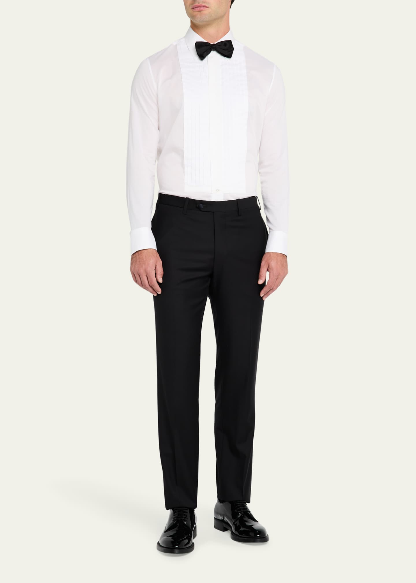 Kiton Men's Wool Tuxedo Trousers Image 2 of 5
