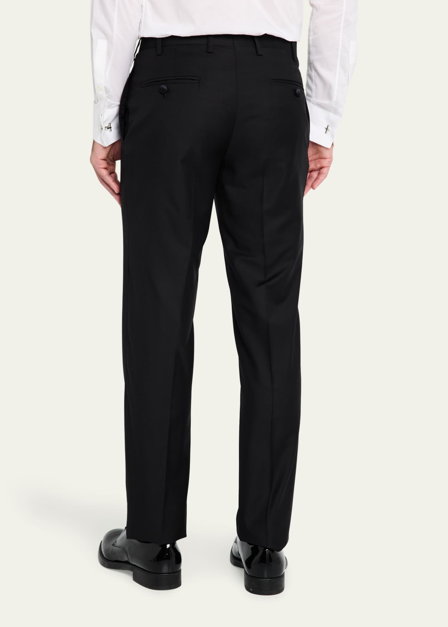 Kiton Men's Wool Tuxedo Trousers Image 3 of 5