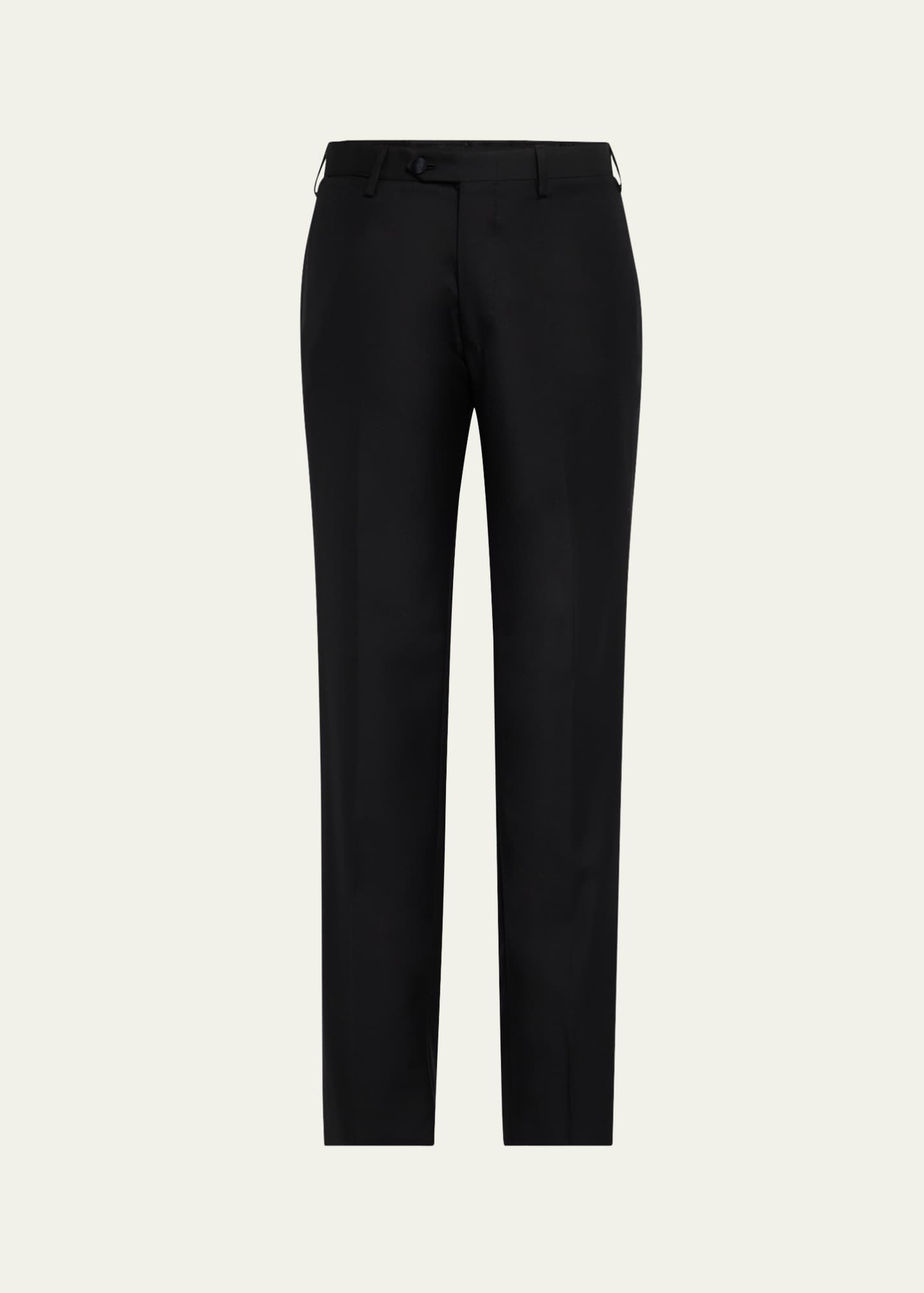 Kiton Men's Wool Tuxedo Trousers Image 1 of 5