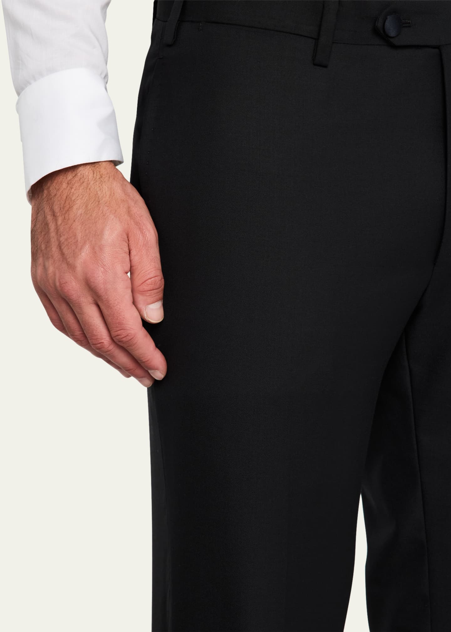 Kiton Men's Wool Tuxedo Trousers Image 5 of 5