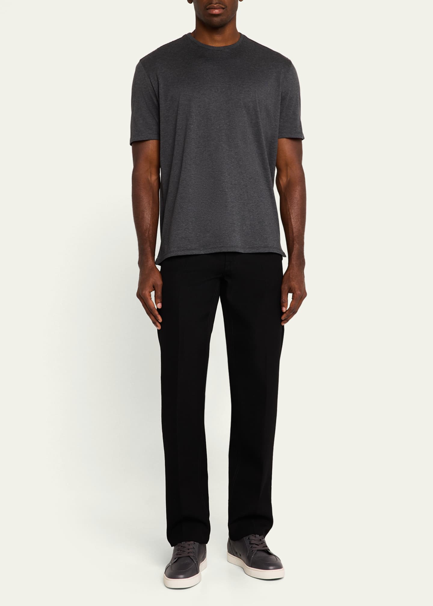Cesare Attolini Men's Cotton Crew T-Shirt Image 2 of 5