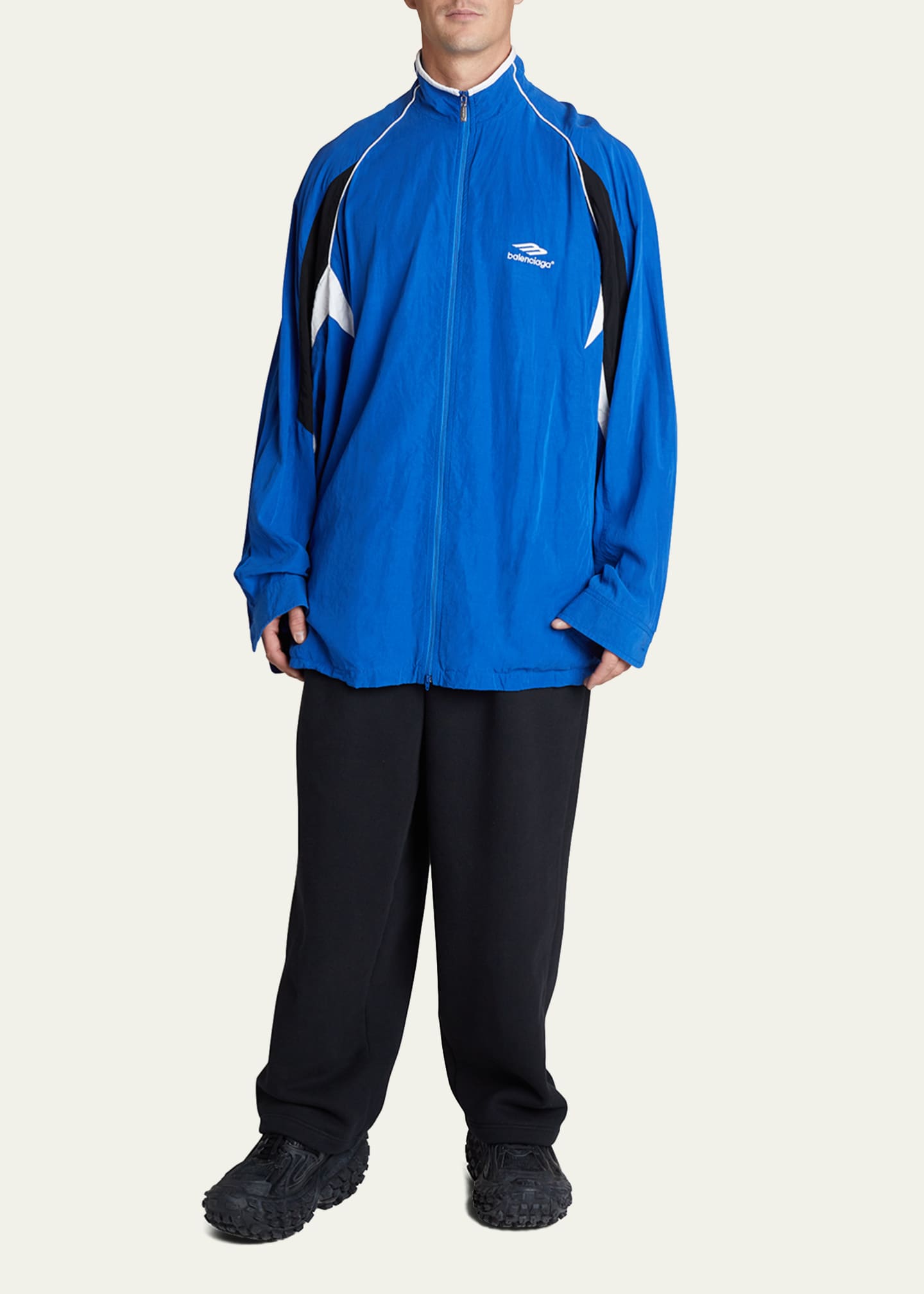 Balenciaga Men's Oversized Track Suit Jacket - Bergdorf Goodman