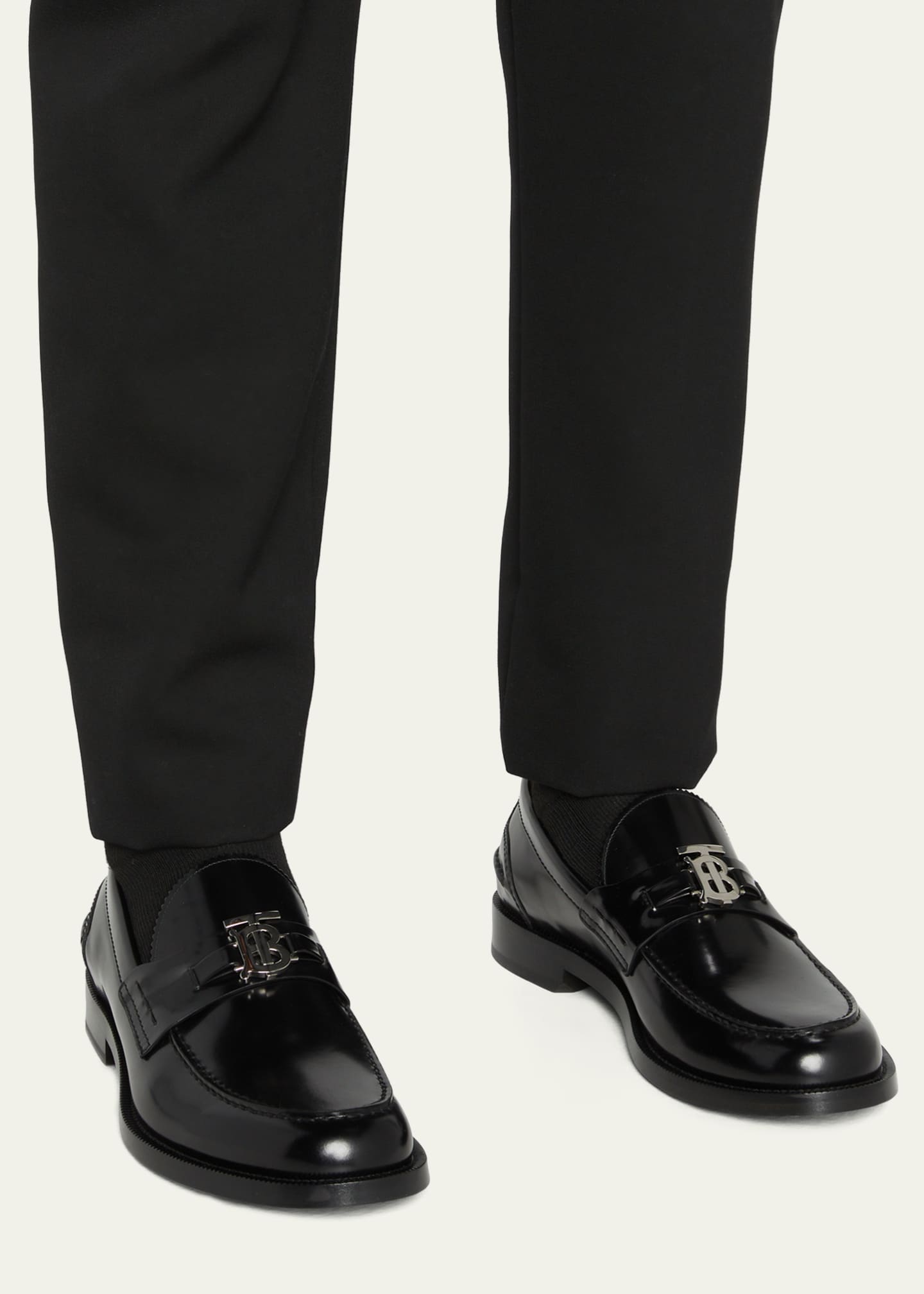 Burberry Men's Fred Leather Loafers - Bergdorf Goodman