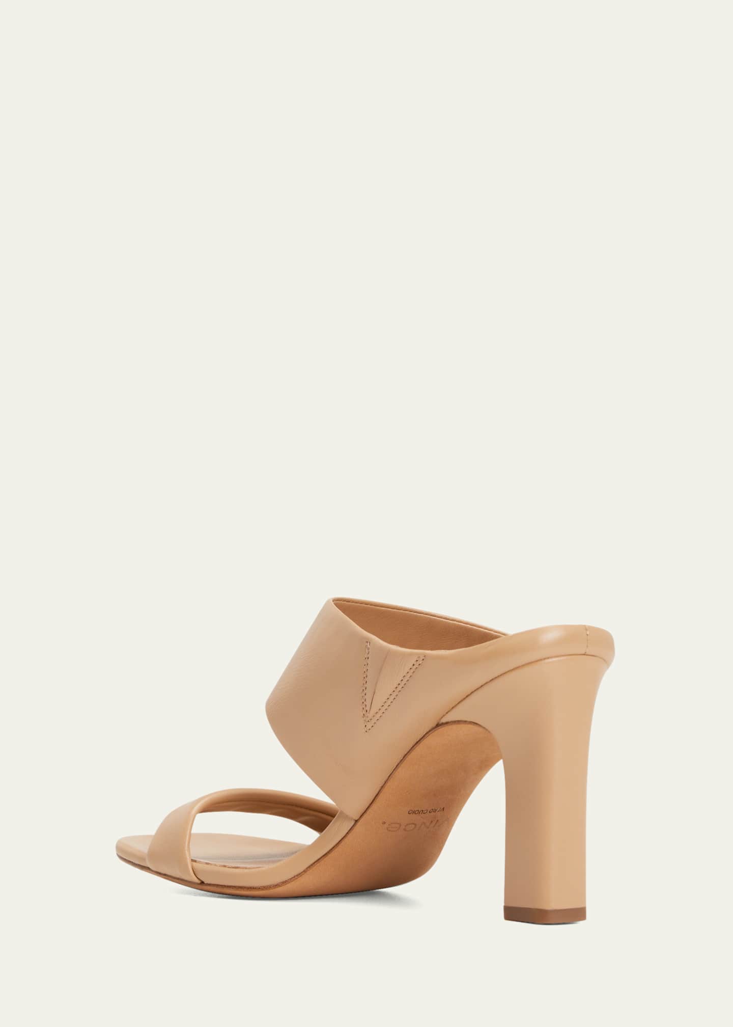 Vince Quinn Leather Two Band Mule Sandals - Bergdorf Goodman