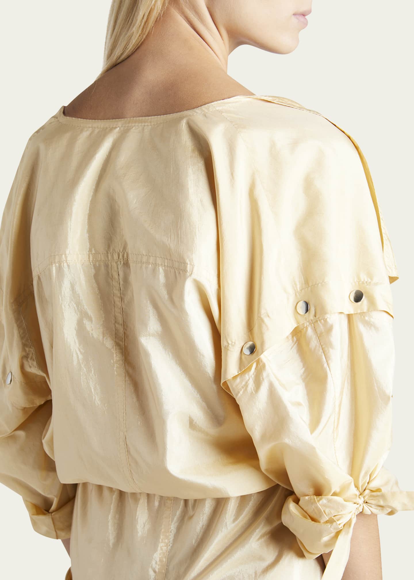 Isabel Marant Lympia TaperedLeg Ankle Silk Taffeta Jumpsuit Bergdorf Goodman