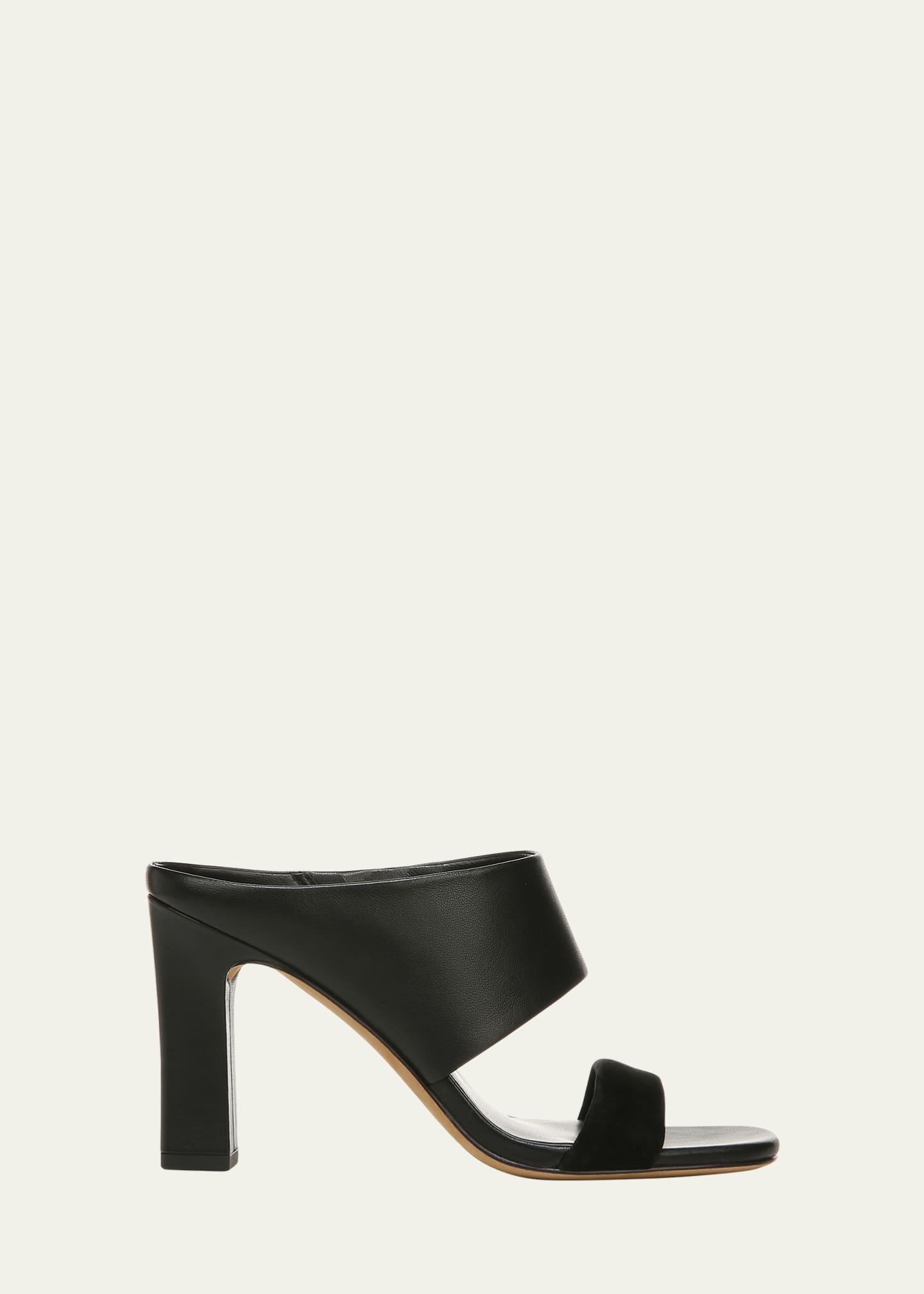 Vince Quinn Leather Two Band Mule Sandals Bergdorf Goodman